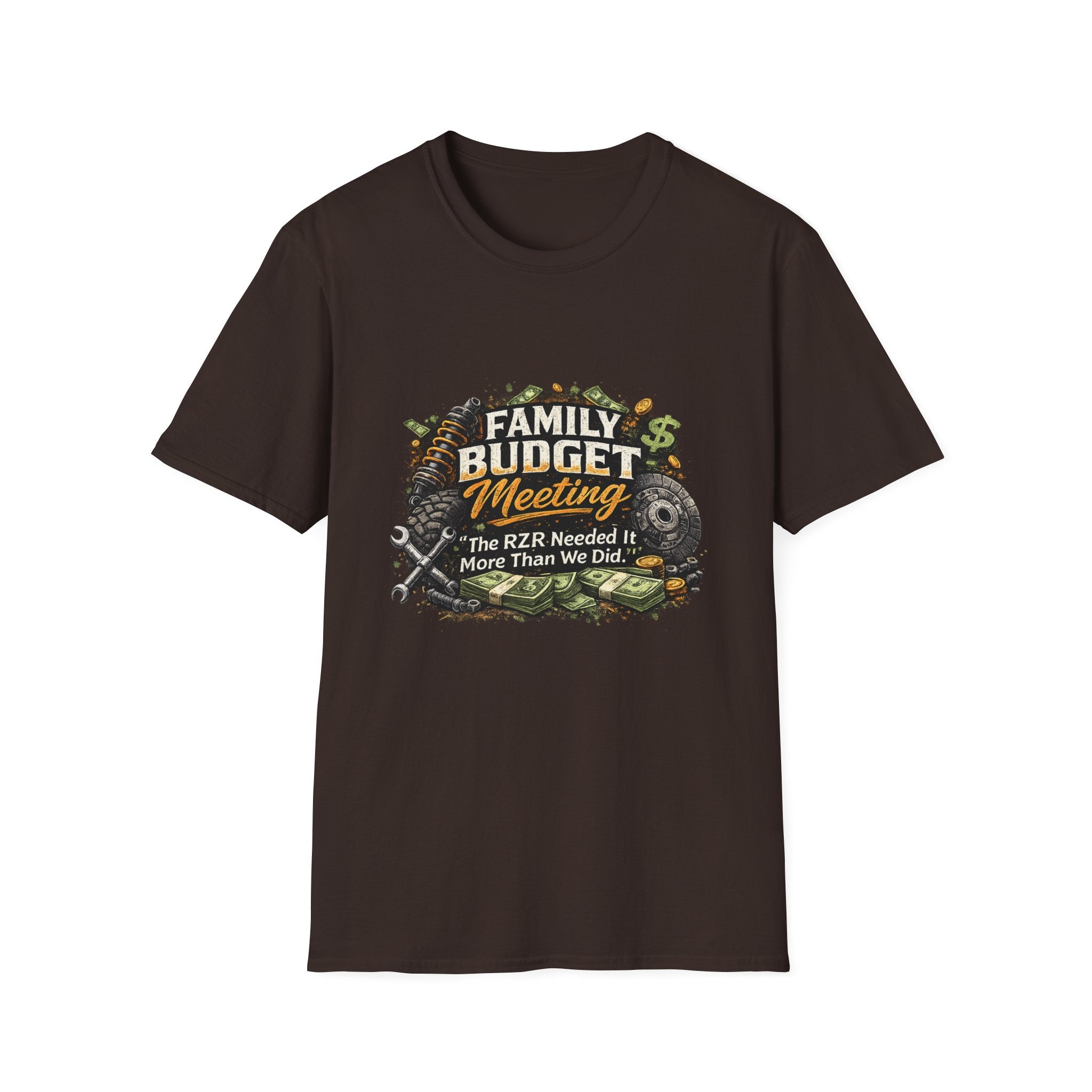 Family Budget Meeting T-Shirt — 'The BZR Needed It More Than We Did' Financial Humor Tee
