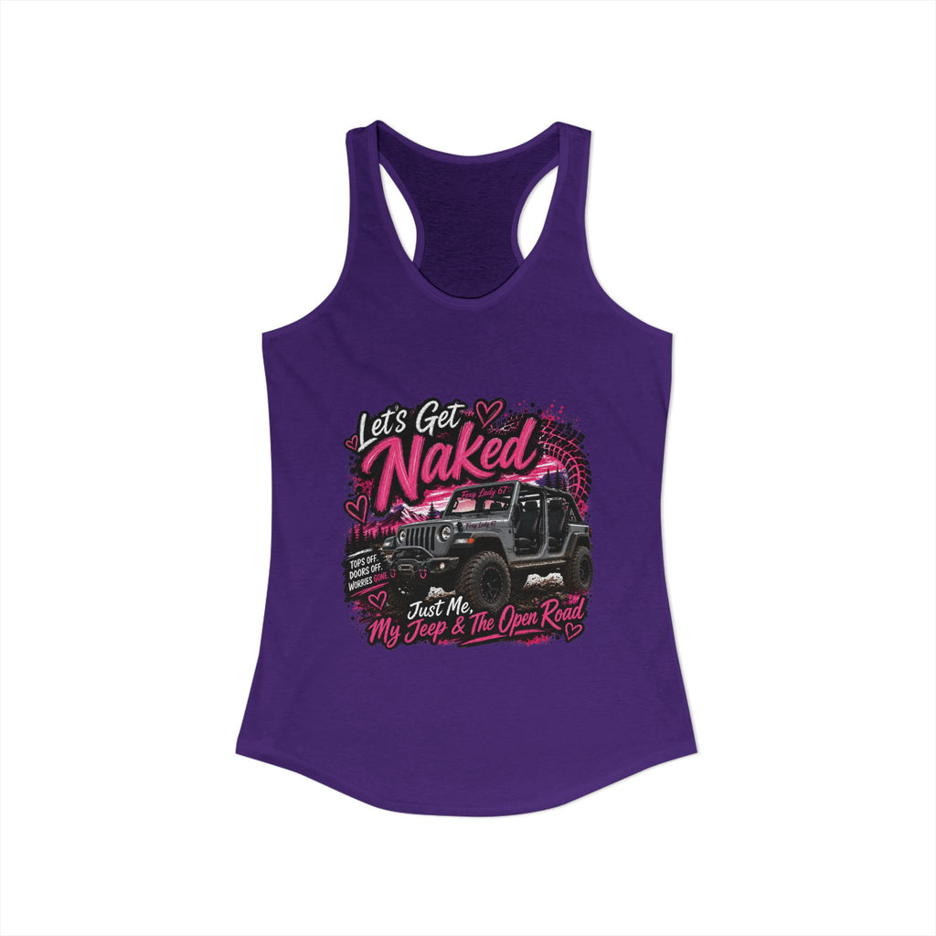 Let's Get Naked Jeep Women's Ideal Racerback Tank