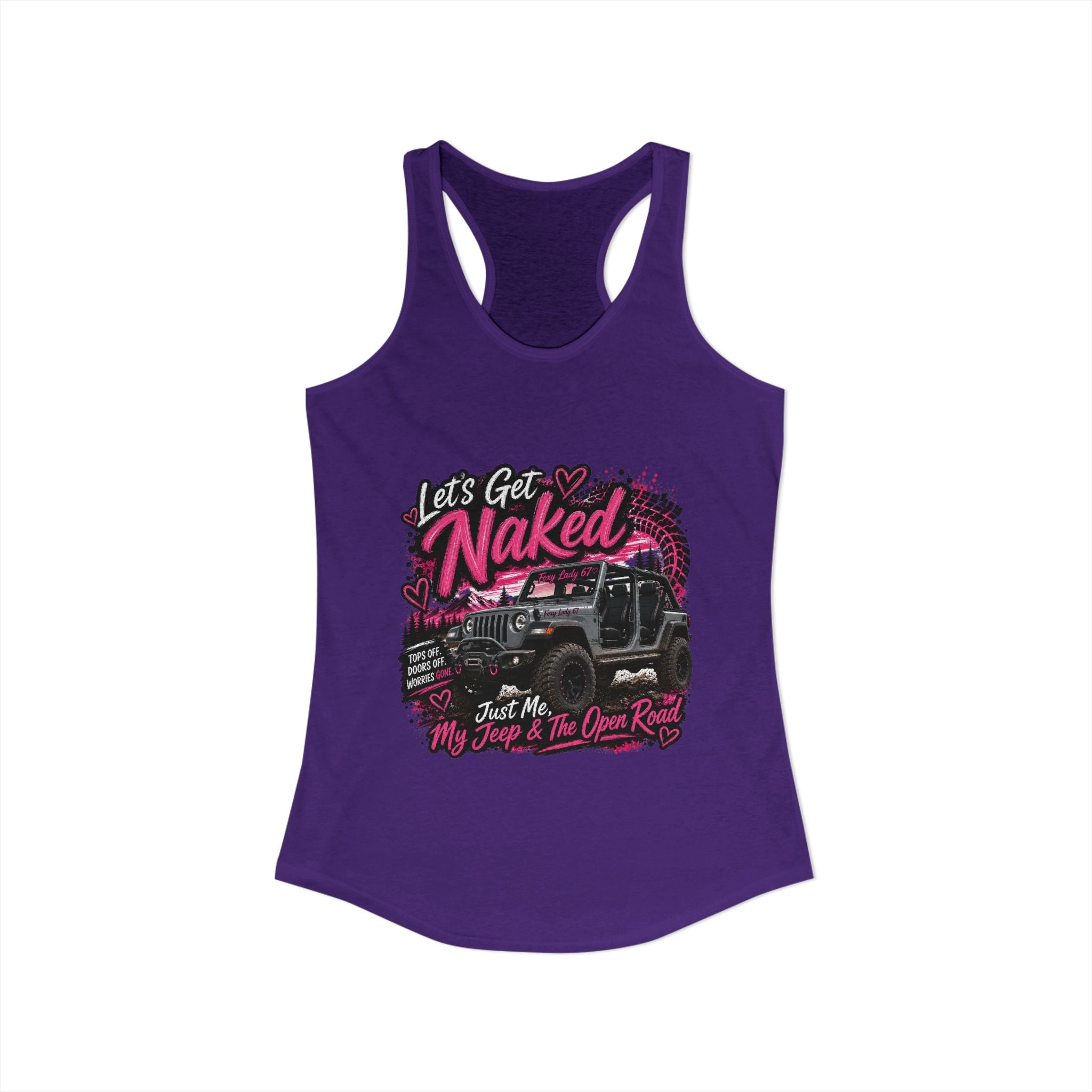 Let's Get Naked Jeep Women's Ideal Racerback Tank