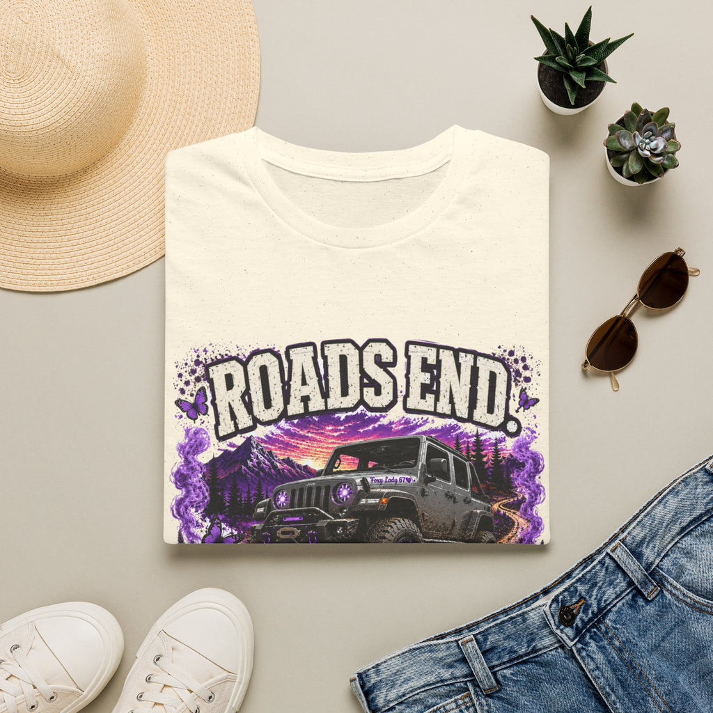 Roads End Jeep (Purple) Unisex Softstyle T-Shirt