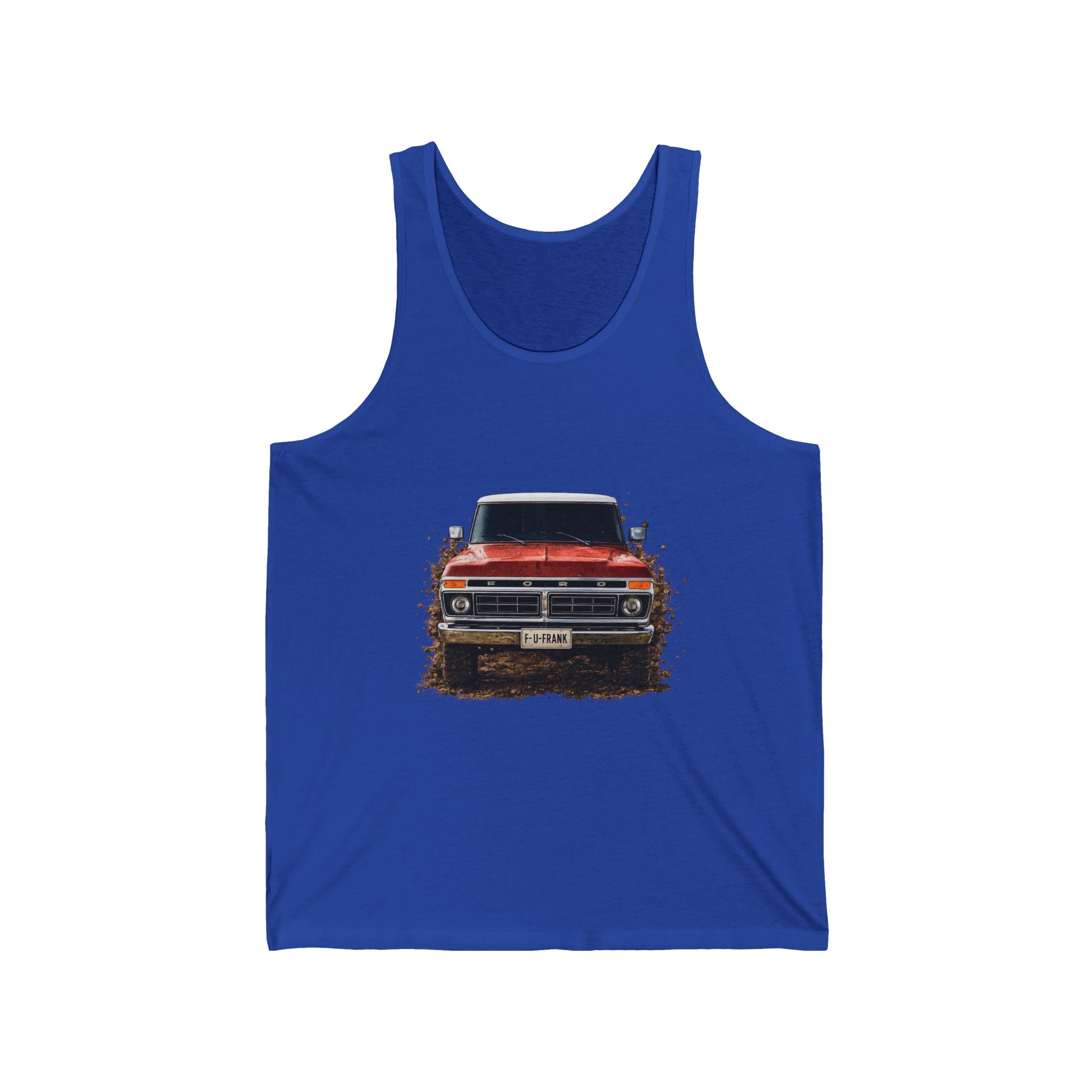Classic Muscle Car Tank Top — Red Vintage Car Front Print