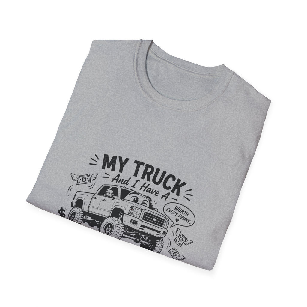 "My Truck and I Have a Financially Toxic Relationship" Casual Graphic Tee for Truck Lovers — Truck T-Shirt