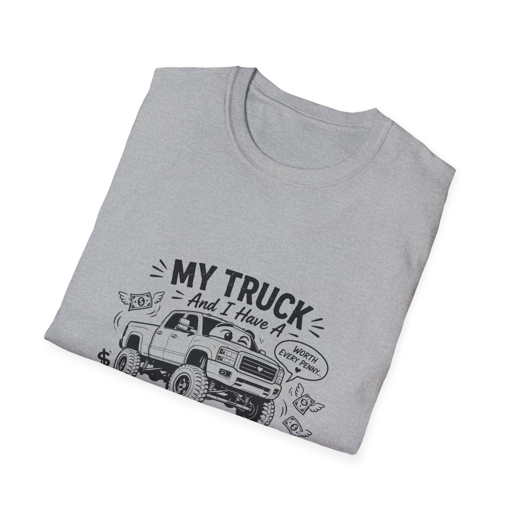 "My Truck and I Have a Financially Toxic Relationship" Casual Graphic Tee for Truck Lovers — Truck T-Shirt