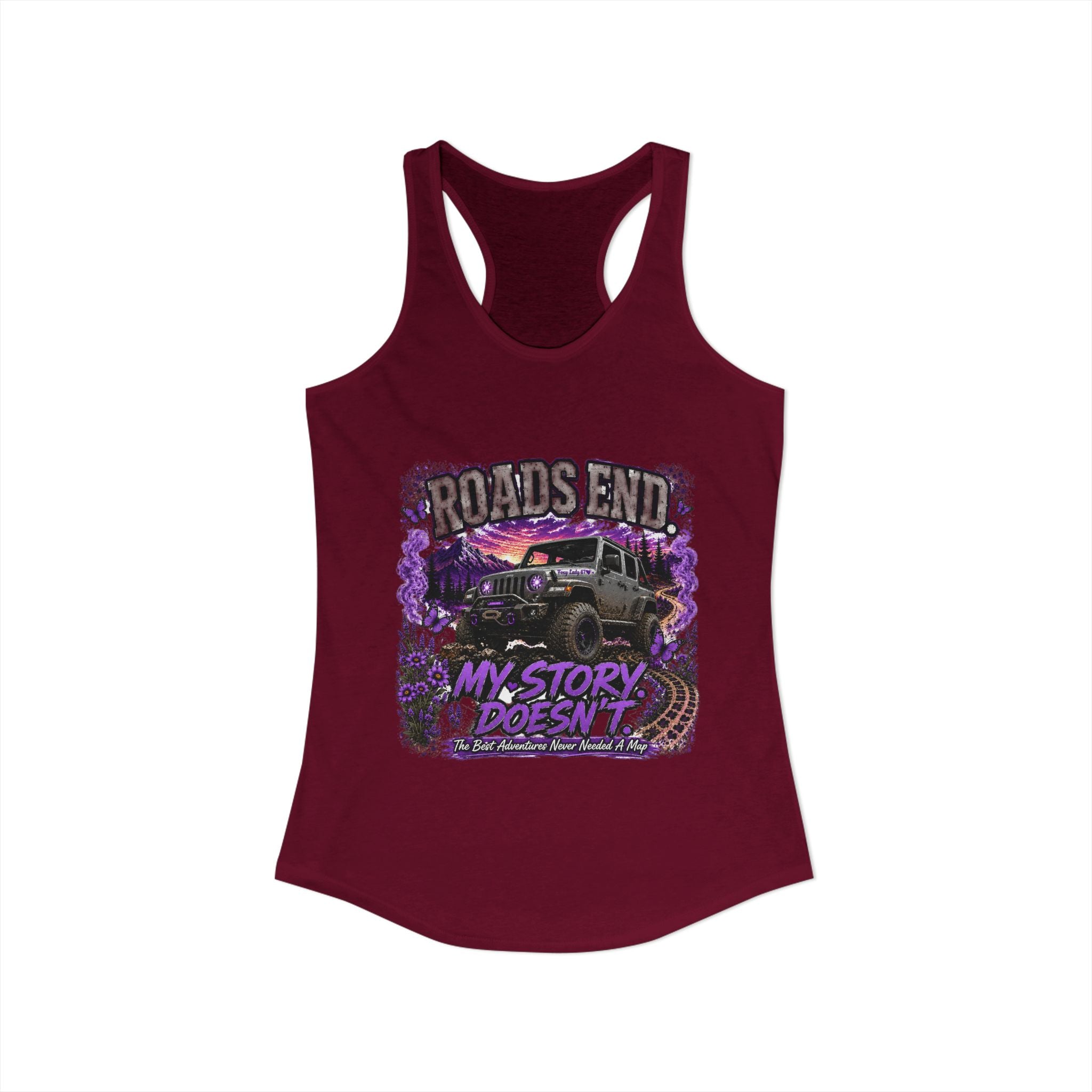Roads End Jeep Women's Ideal Racerback Tank