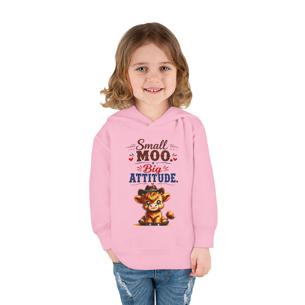 Small Moo Big Attitude Toddler Pullover Fleece Hoodie
