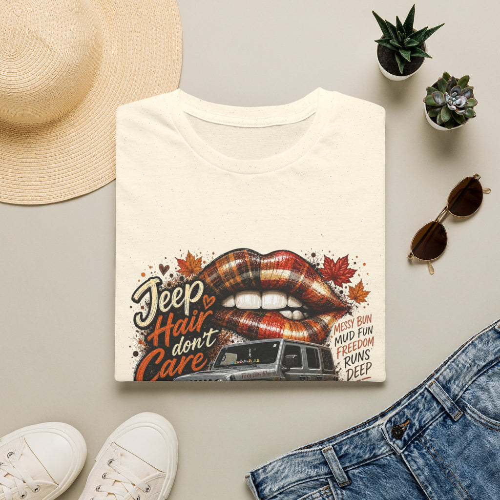 Jeep Hair Don't Care T‑Shirt — 'Just a Girl, Long Way Home' Adventure Graphic Tee