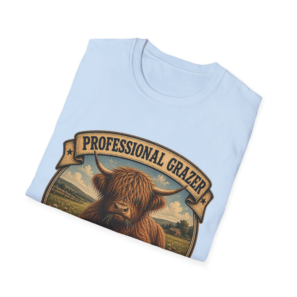 Before and After Coffee Highland Cow Unisex Softstyle T-Shirt