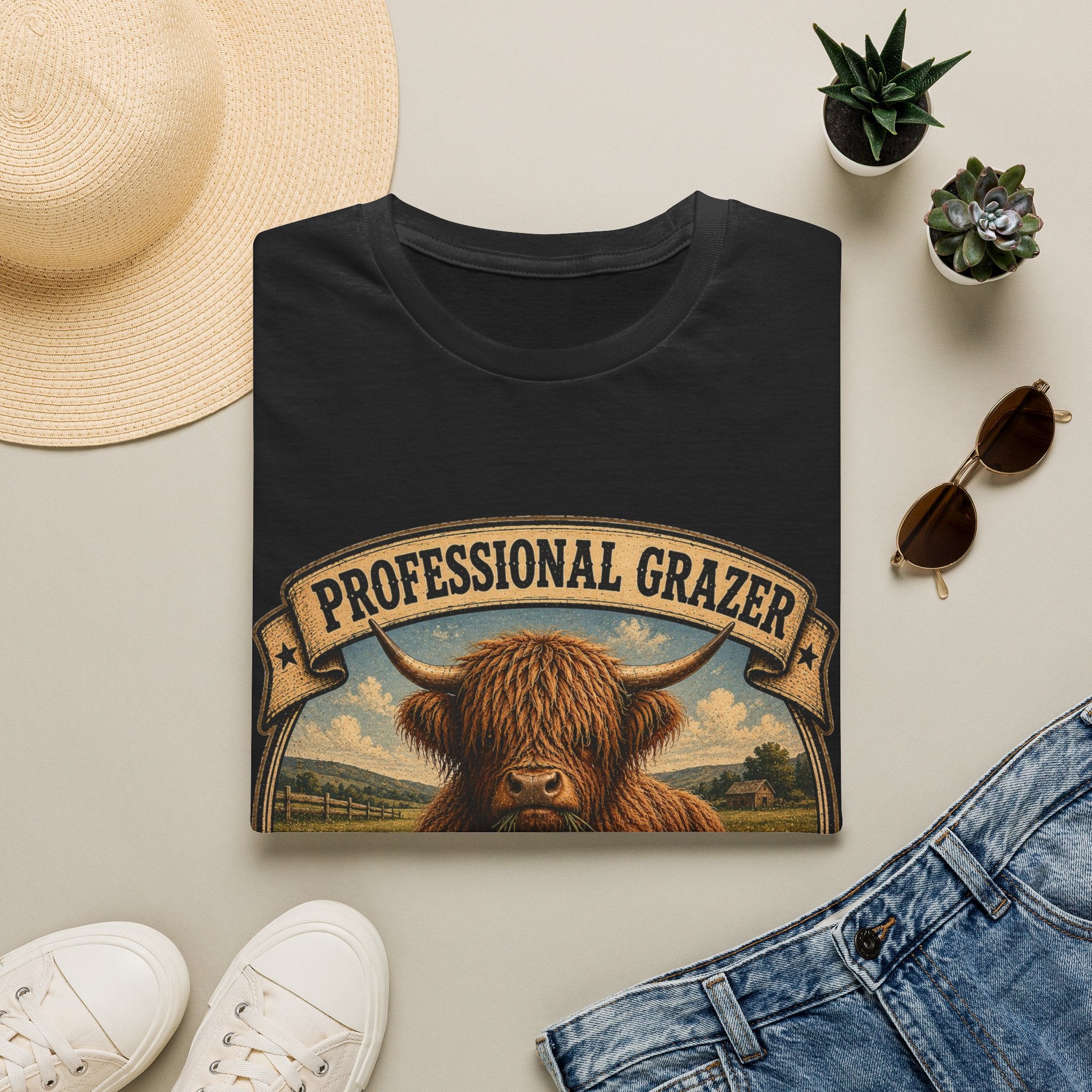 Before and After Coffee Highland Cow Unisex Softstyle T-Shirt