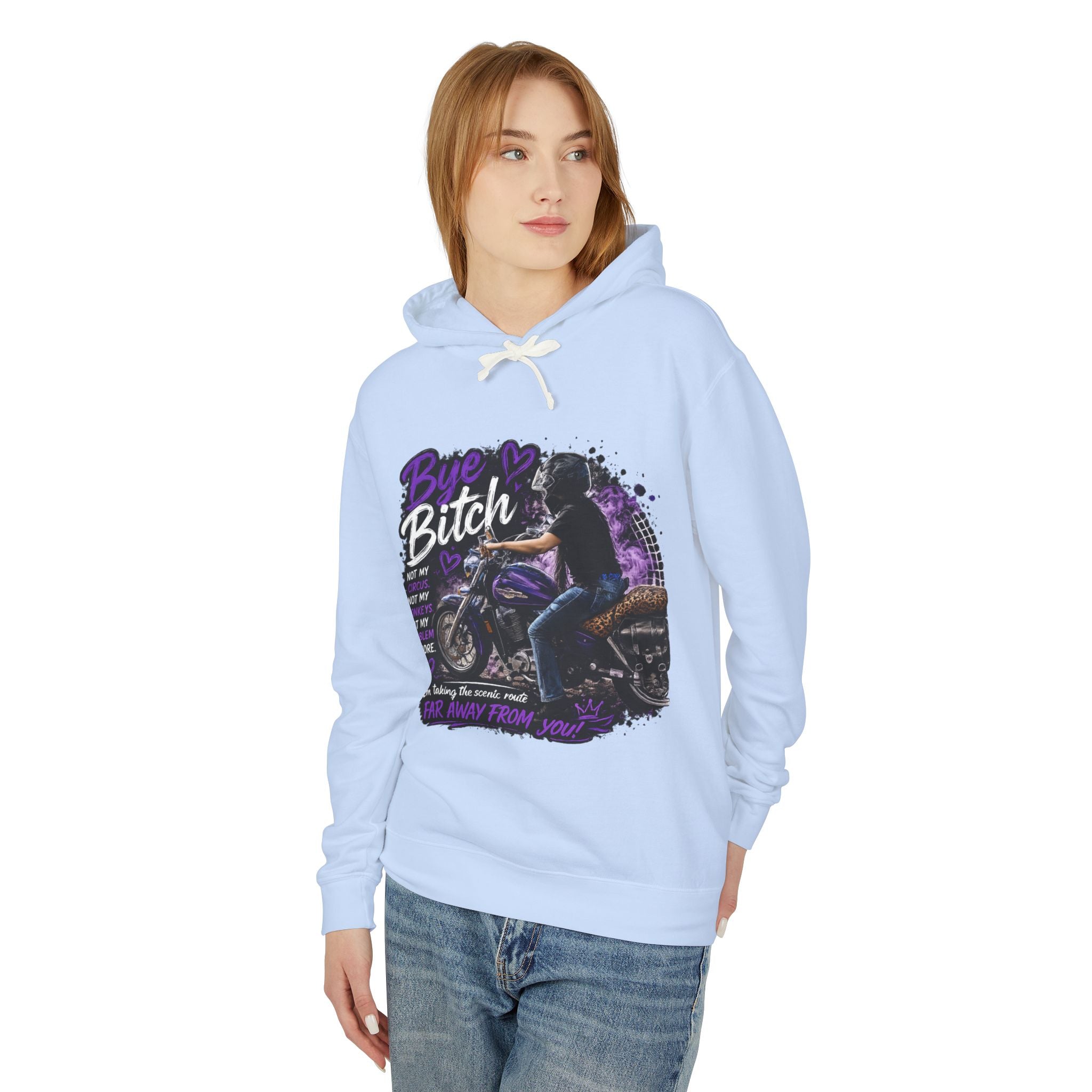 Bye Bitch Motorcycle Hoodie — Women's Rider Graphic Pullover