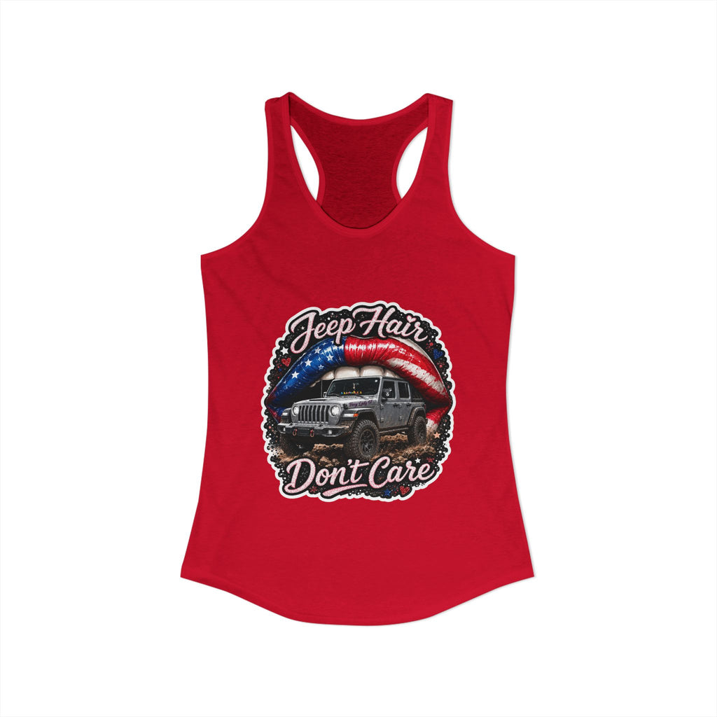 Jeep Hair Don't Care Women's Ideal Racerback Tank