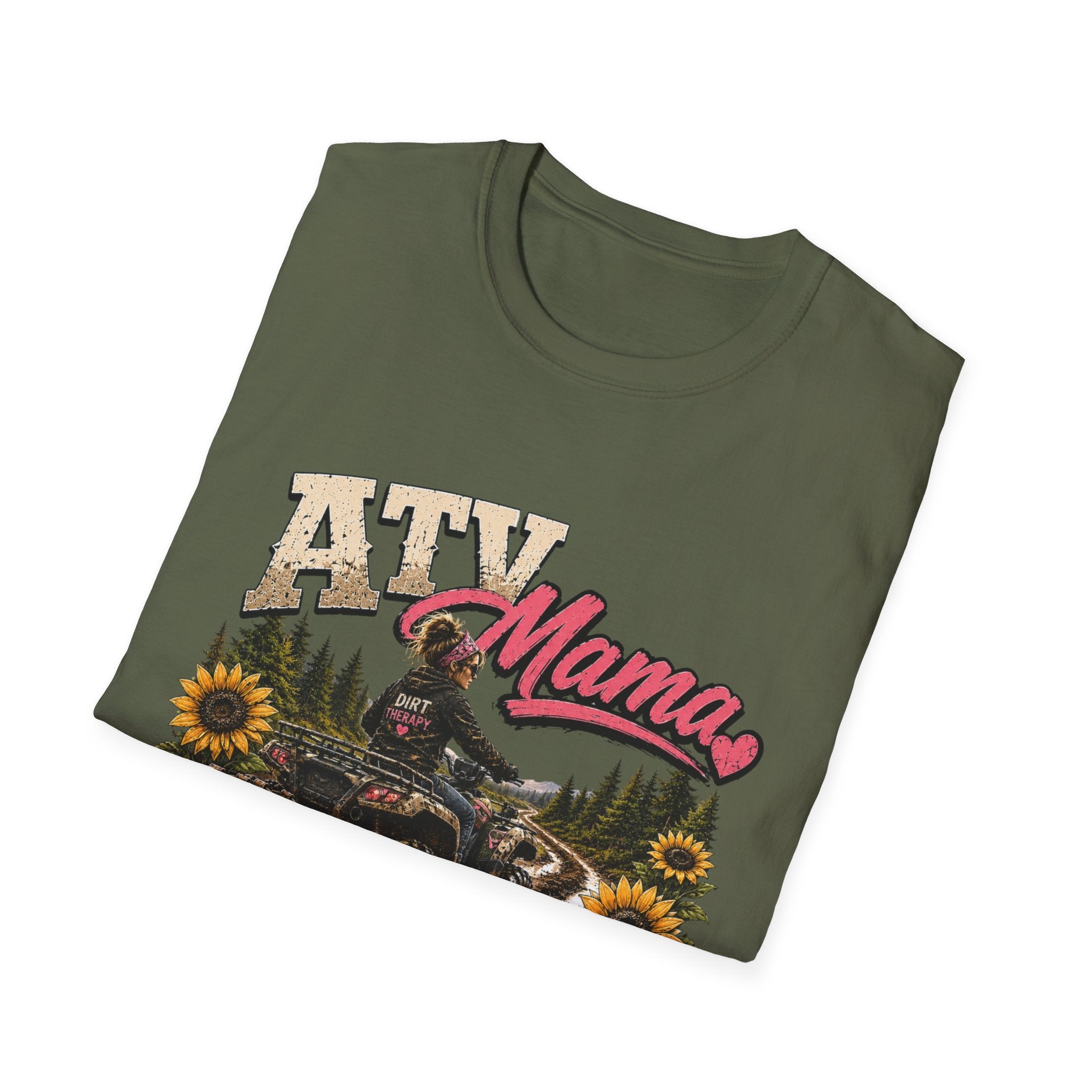 ATV Mama T-Shirt — Messy Hair, Muddy Boots Graphic Tee for Moms
