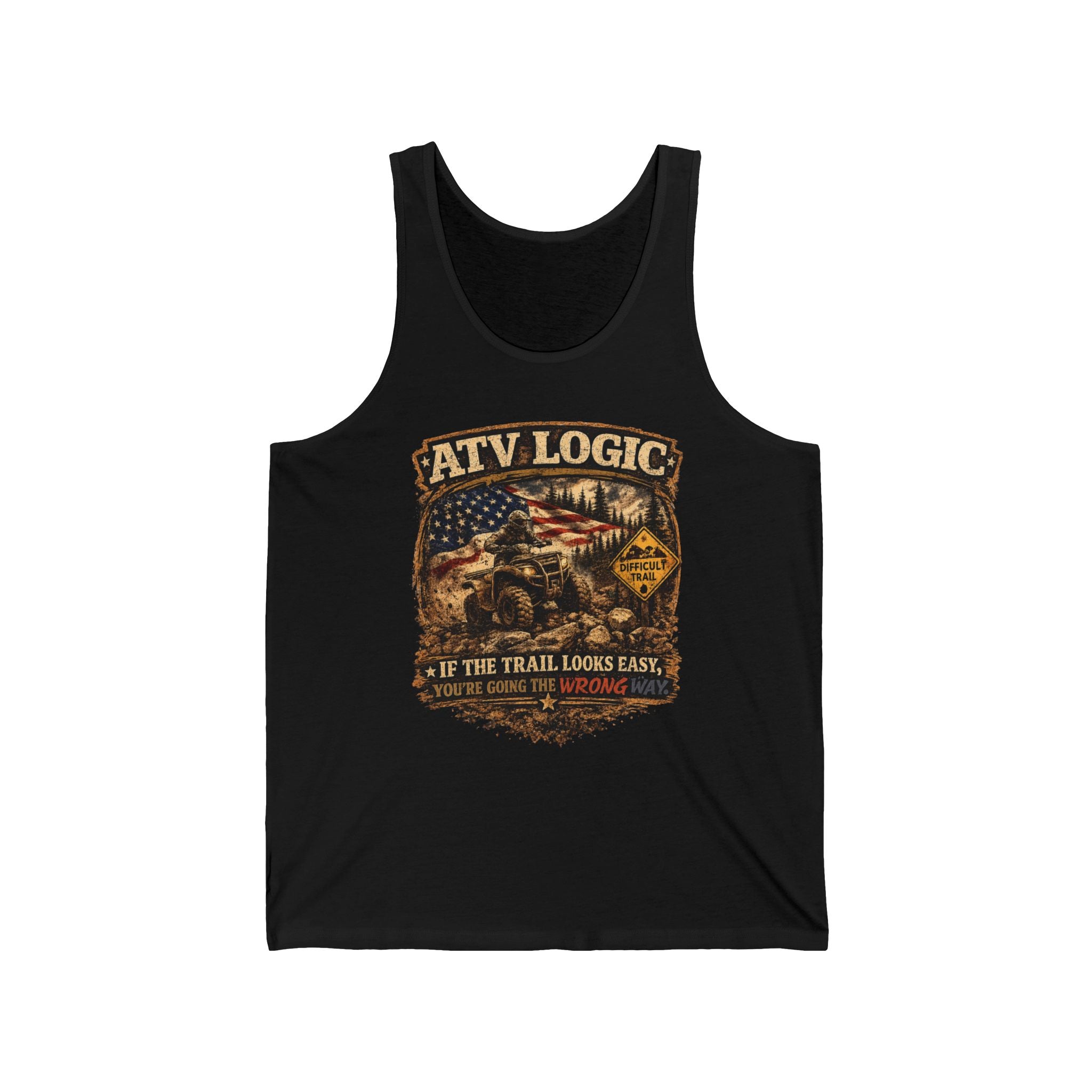 If The Trail Looks Easy Graphic Tank — ATV Logic Tank Top