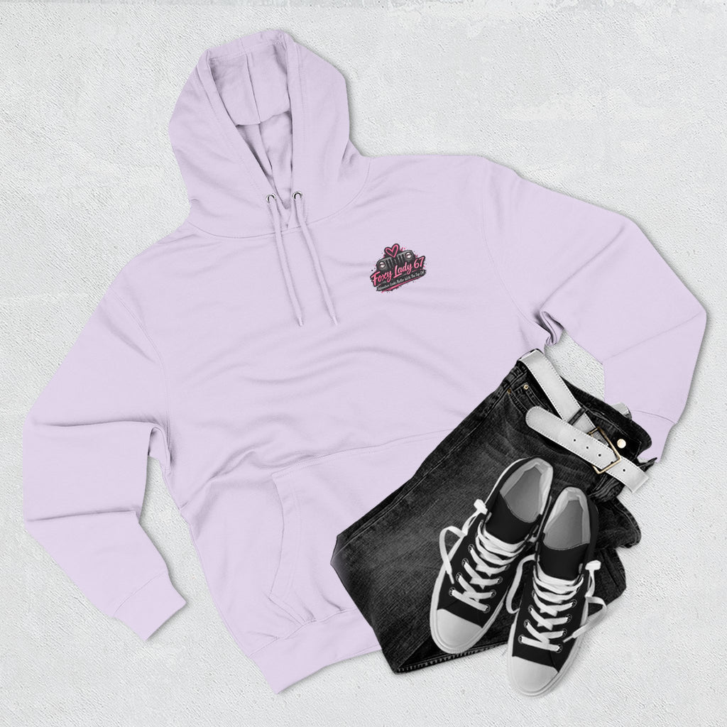 Let's Get Naked Jeep (design on front and back) Three-Panel Fleece Hoodie