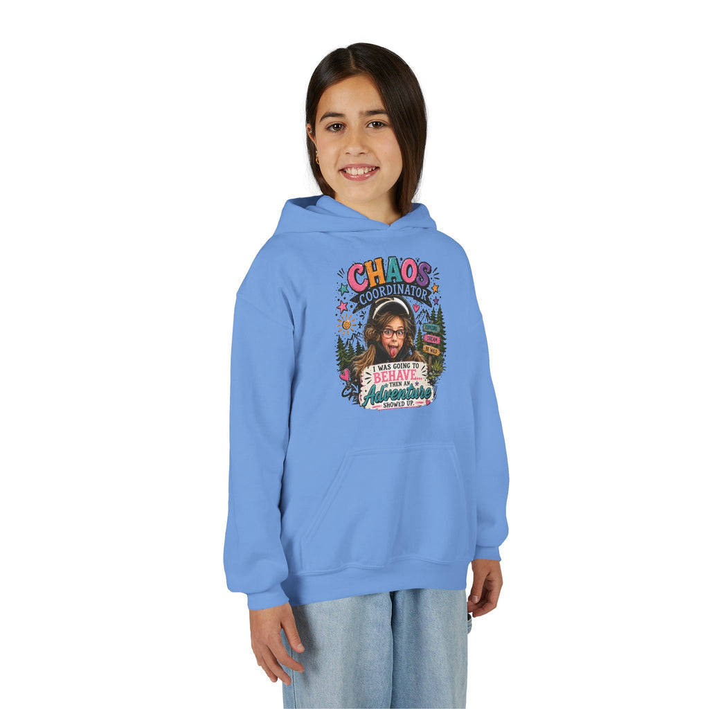 Youth Hoodie - "Chaos Coordinator" Funny Christmas Sweatshirt for Kids