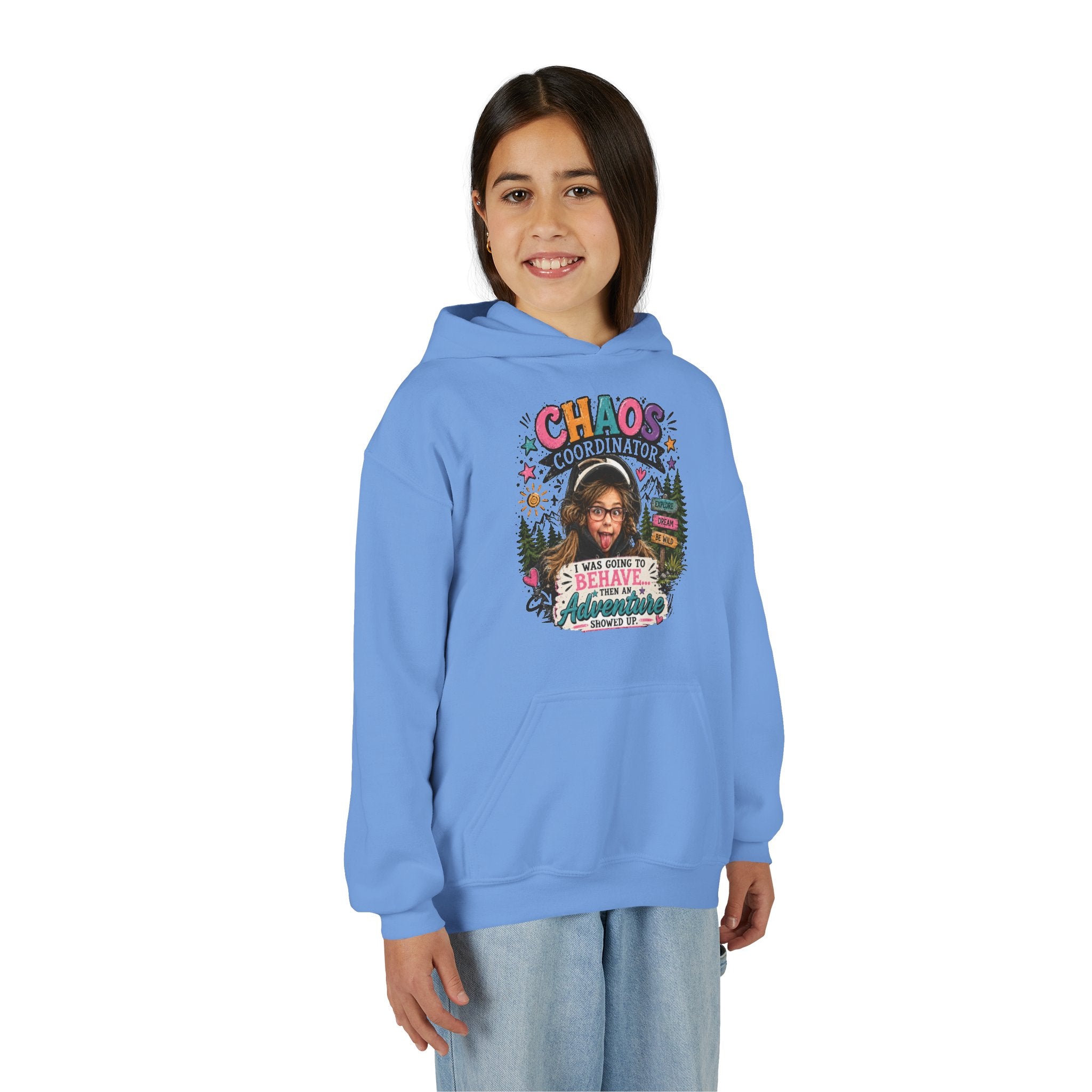 Youth Hoodie - "Chaos Coordinator" Funny Christmas Sweatshirt for Kids