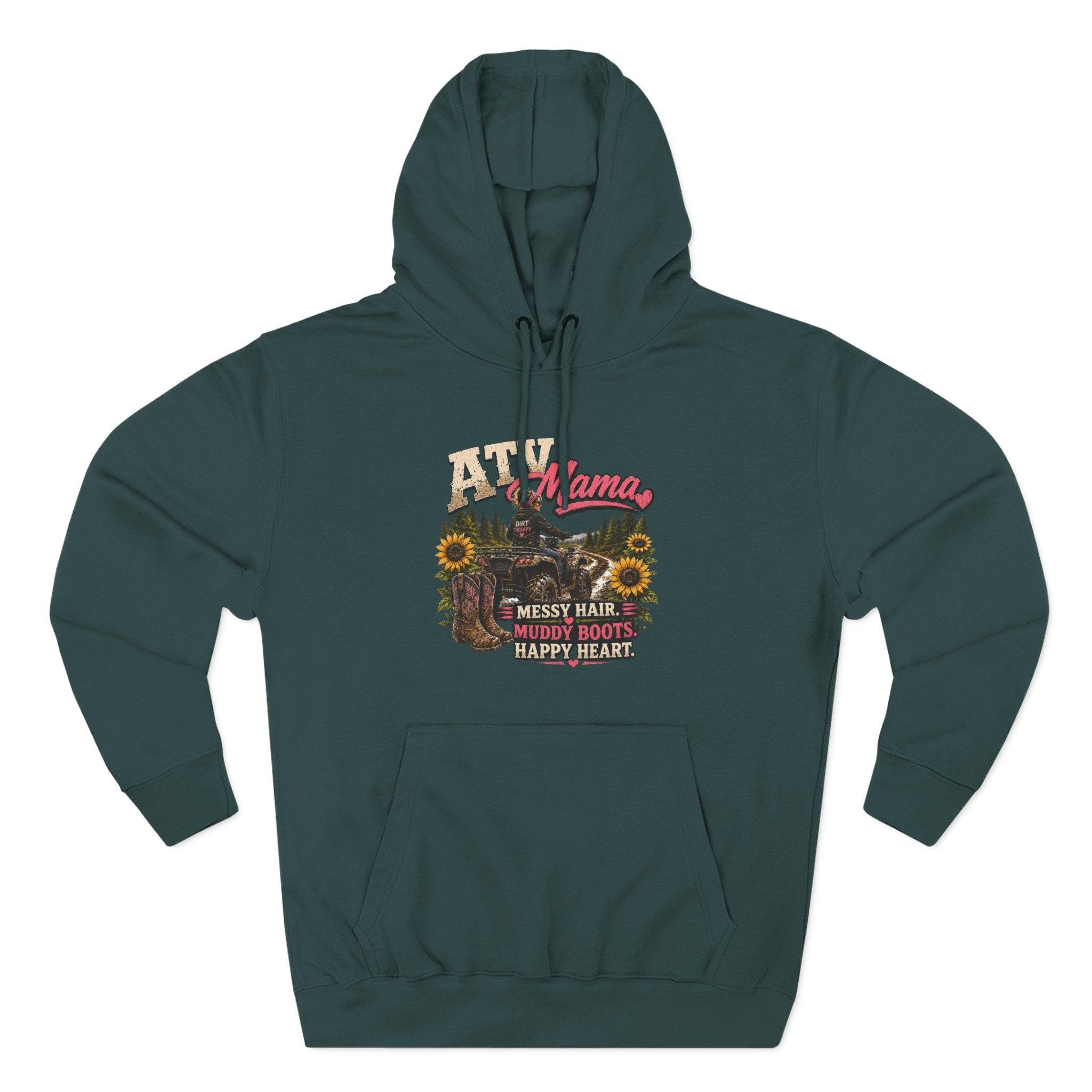 Mama Farm Hoodie — Messy Hair, Muddy Boots Graphic Sweatshirt