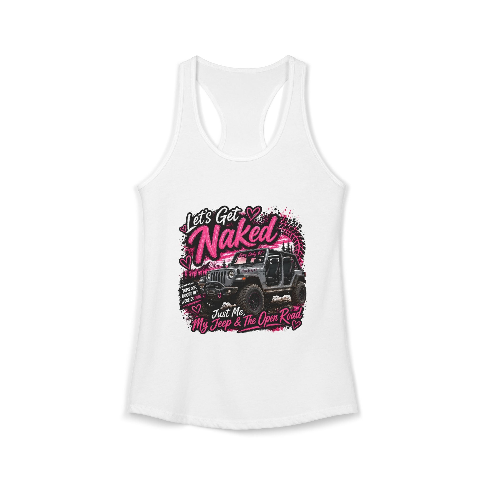 Let's Get Naked Jeep Women's Ideal Racerback Tank