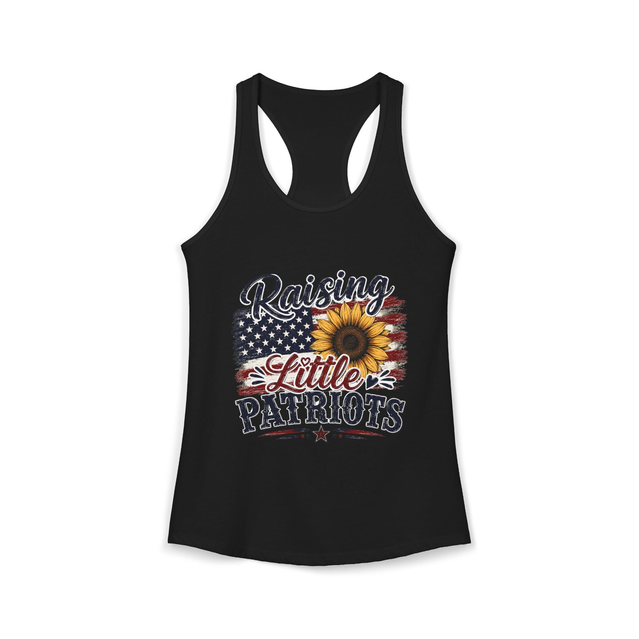 Raising Little Patriots 4th of July Women's Racerback Tank — Patriotic Independence Day Tank Top