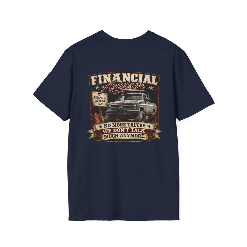 Financial Adviser - Chevrolet K30 Vintage Truck T-Shirt – Retro Chevy K-30 Badge Chest Tee
