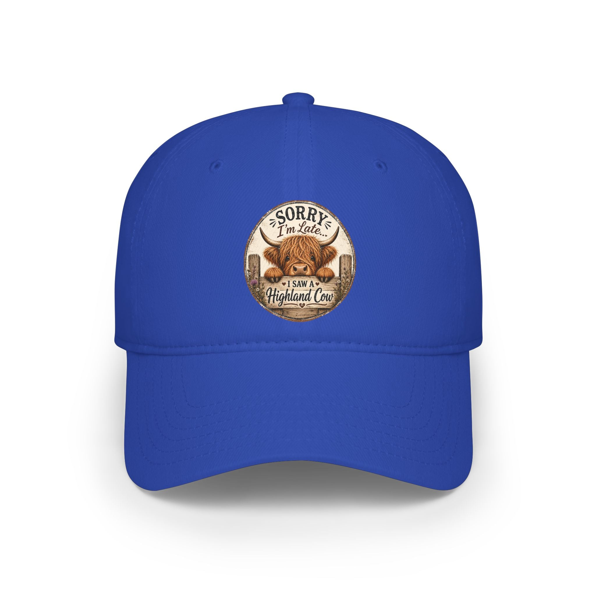 Sorry I'm Late I seen a Highland Cow Baseball Cap