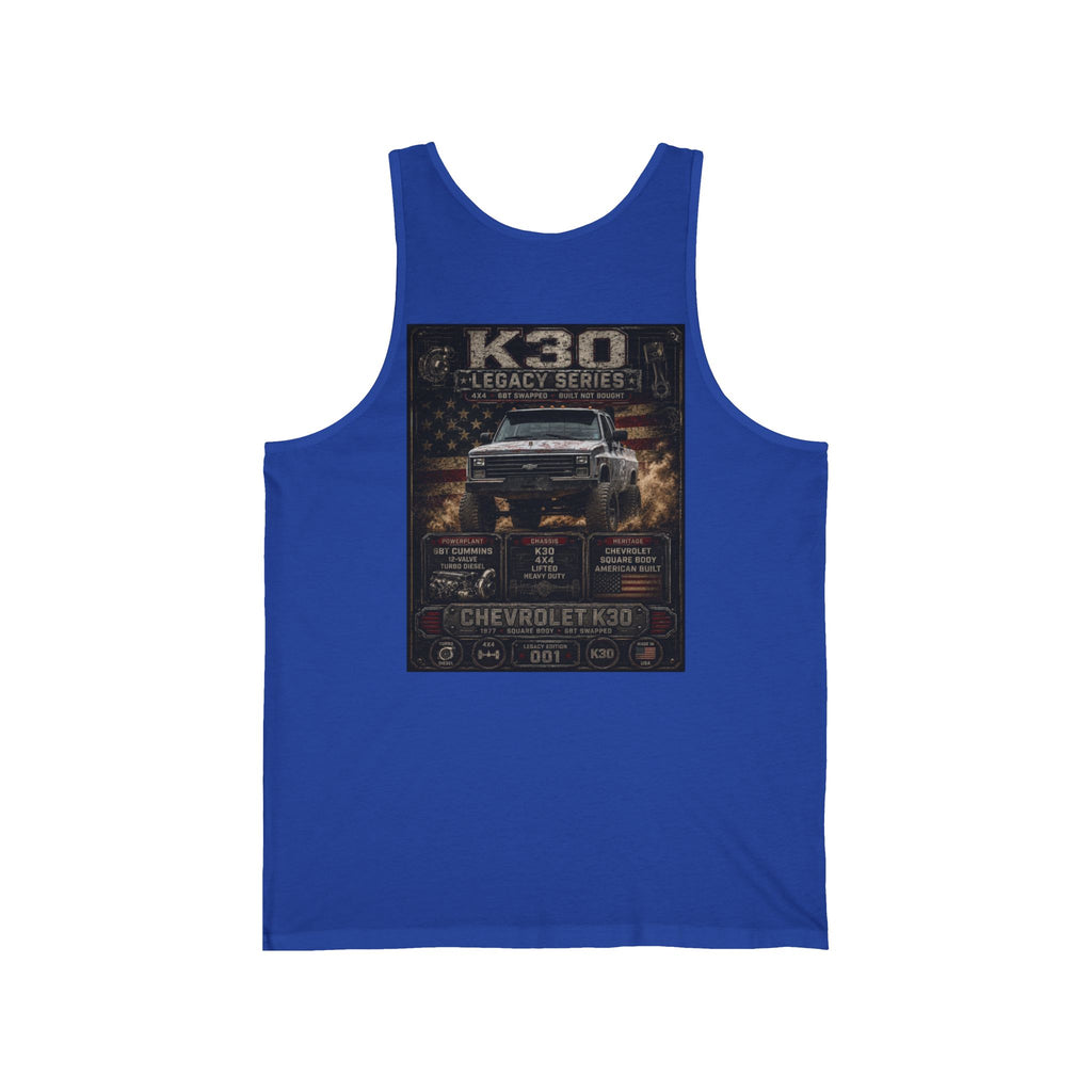 K30 Legacy Series Chevrolet K30 Truck Tank Top — Vintage Off-Road Graphic