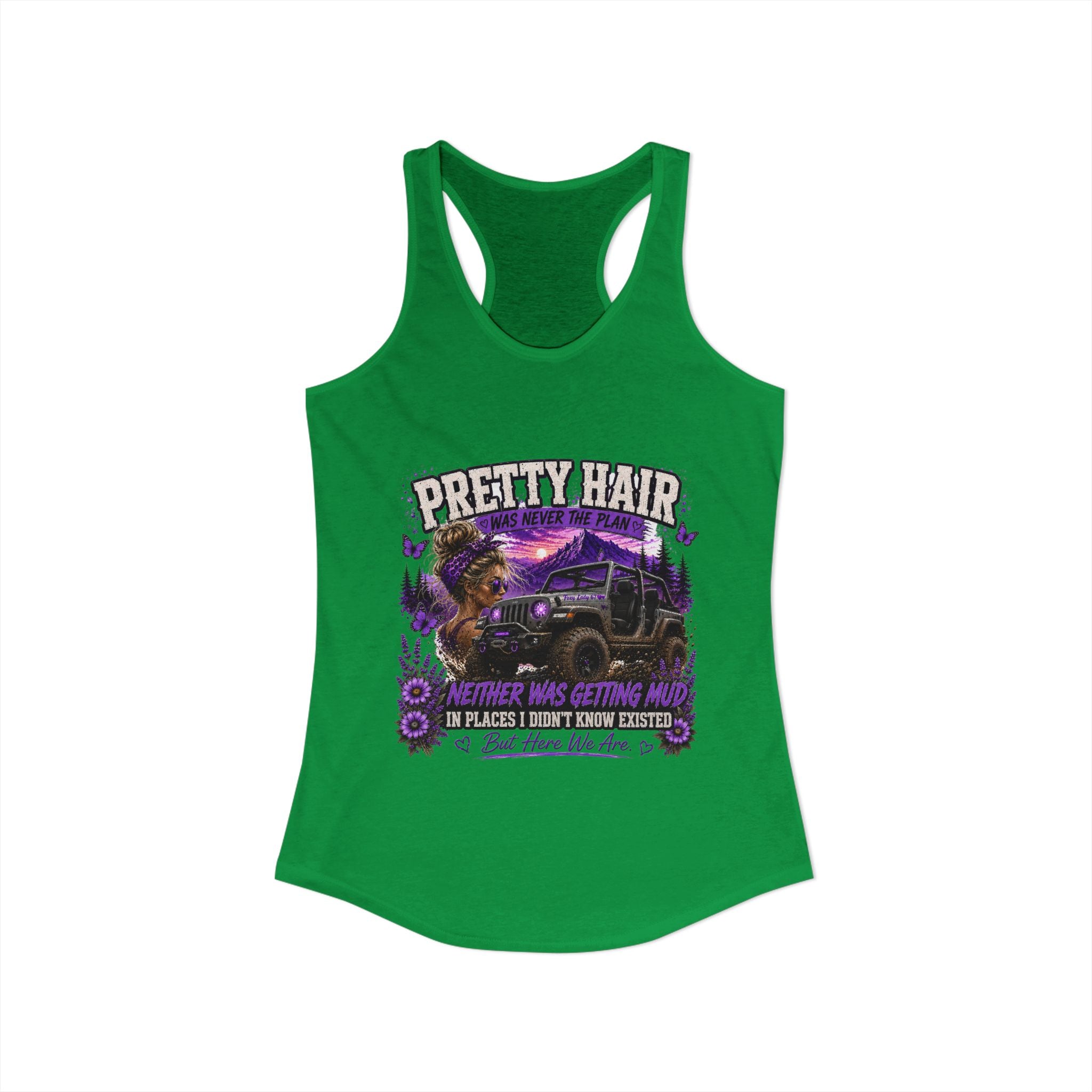 Pretty Hair Jeep Women's Ideal Racerback Tank
