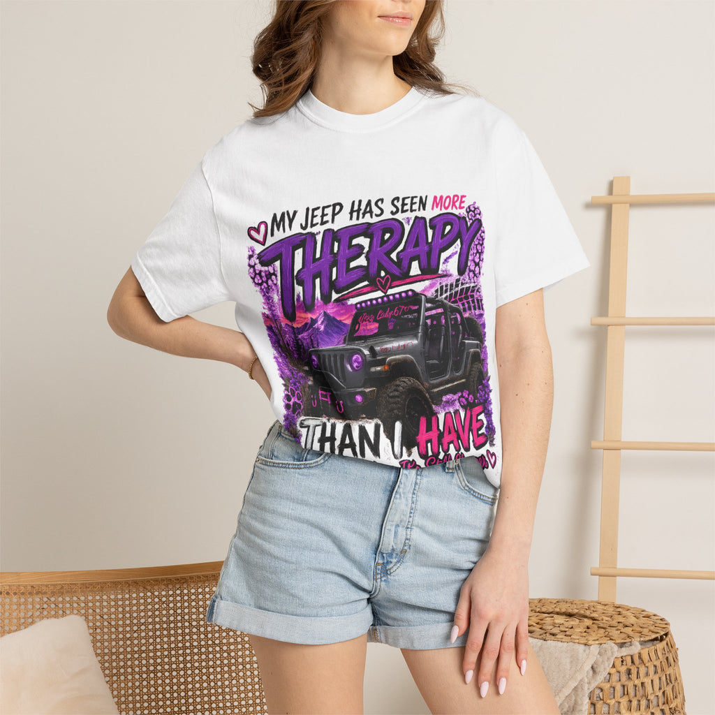 Jeep Therapy T-Shirt — My Jeep Has Seen More Therapy Than I Have Off-Road Tee