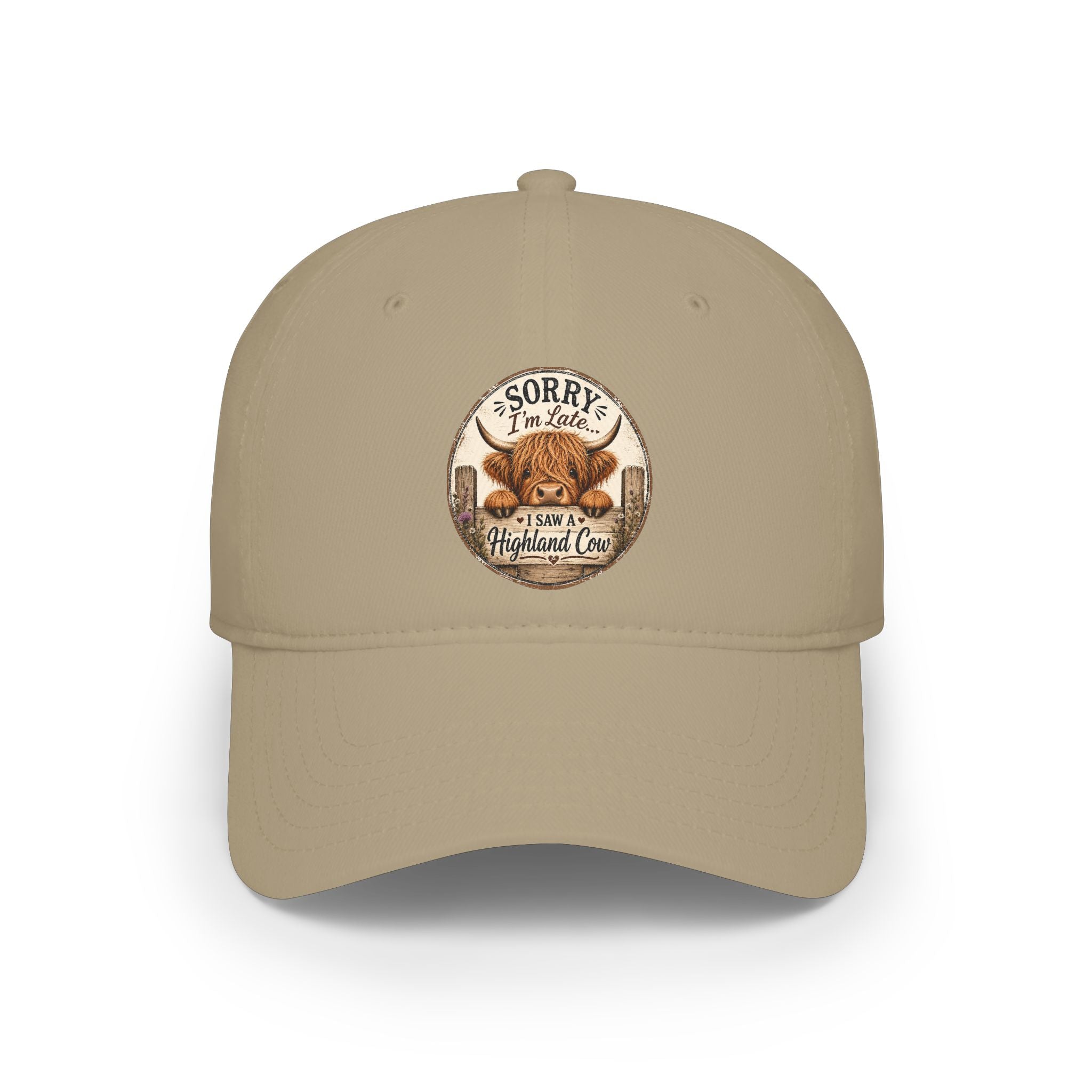 Sorry I'm Late I seen a Highland Cow Baseball Cap