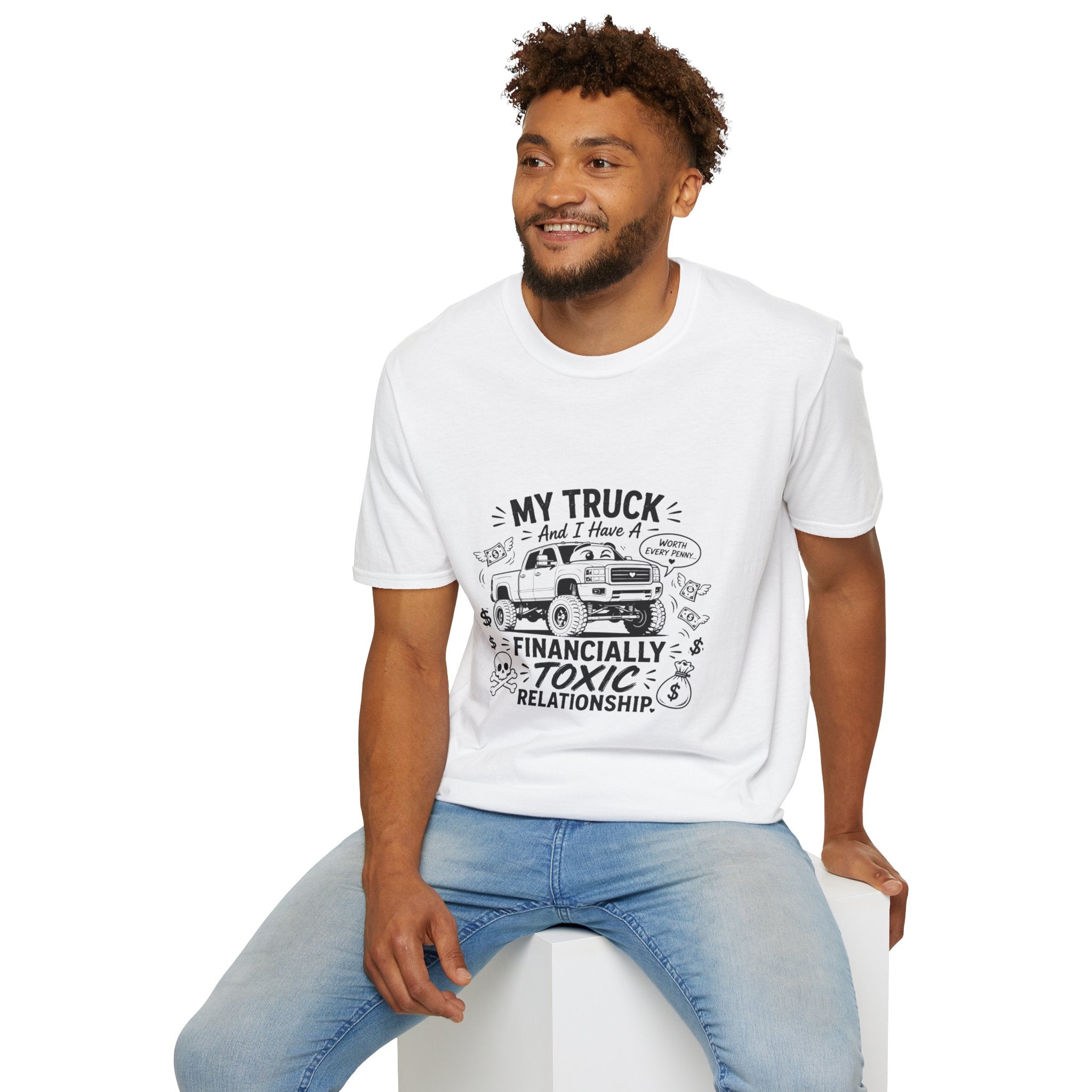 "My Truck and I Have a Financially Toxic Relationship" Casual Graphic Tee for Truck Lovers — Truck T-Shirt