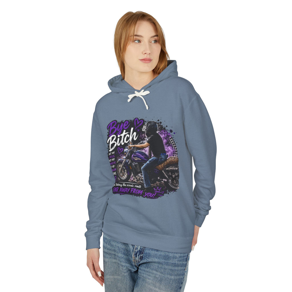 Bye Bitch Motorcycle Hoodie — Women's Rider Graphic Pullover