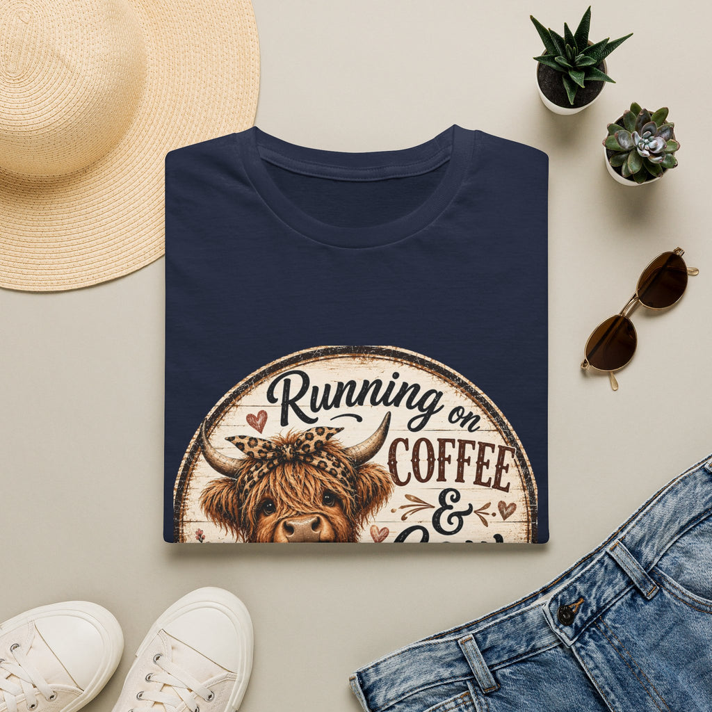 Running on Coffee & Cow Kisses - Unisex Softstyle T-Shirt