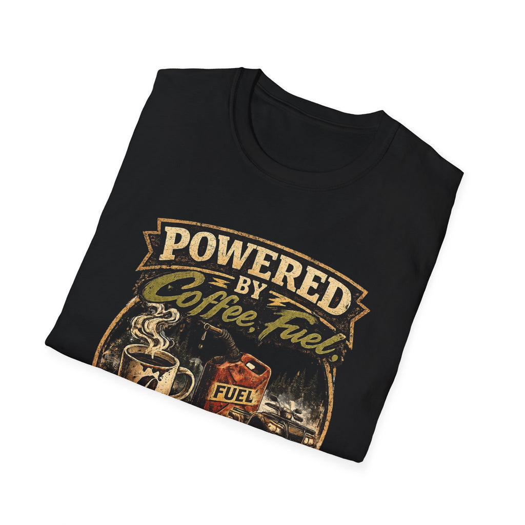 Powered by Coffee Fuel T-Shirt — Funny Coffee Lover Tee