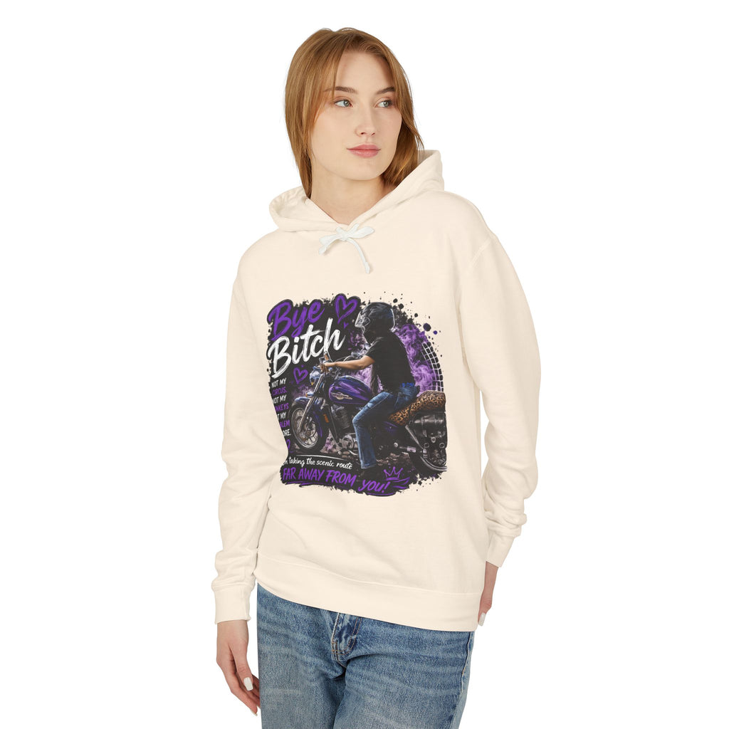 Bye Bitch Motorcycle Hoodie — Women's Rider Graphic Pullover