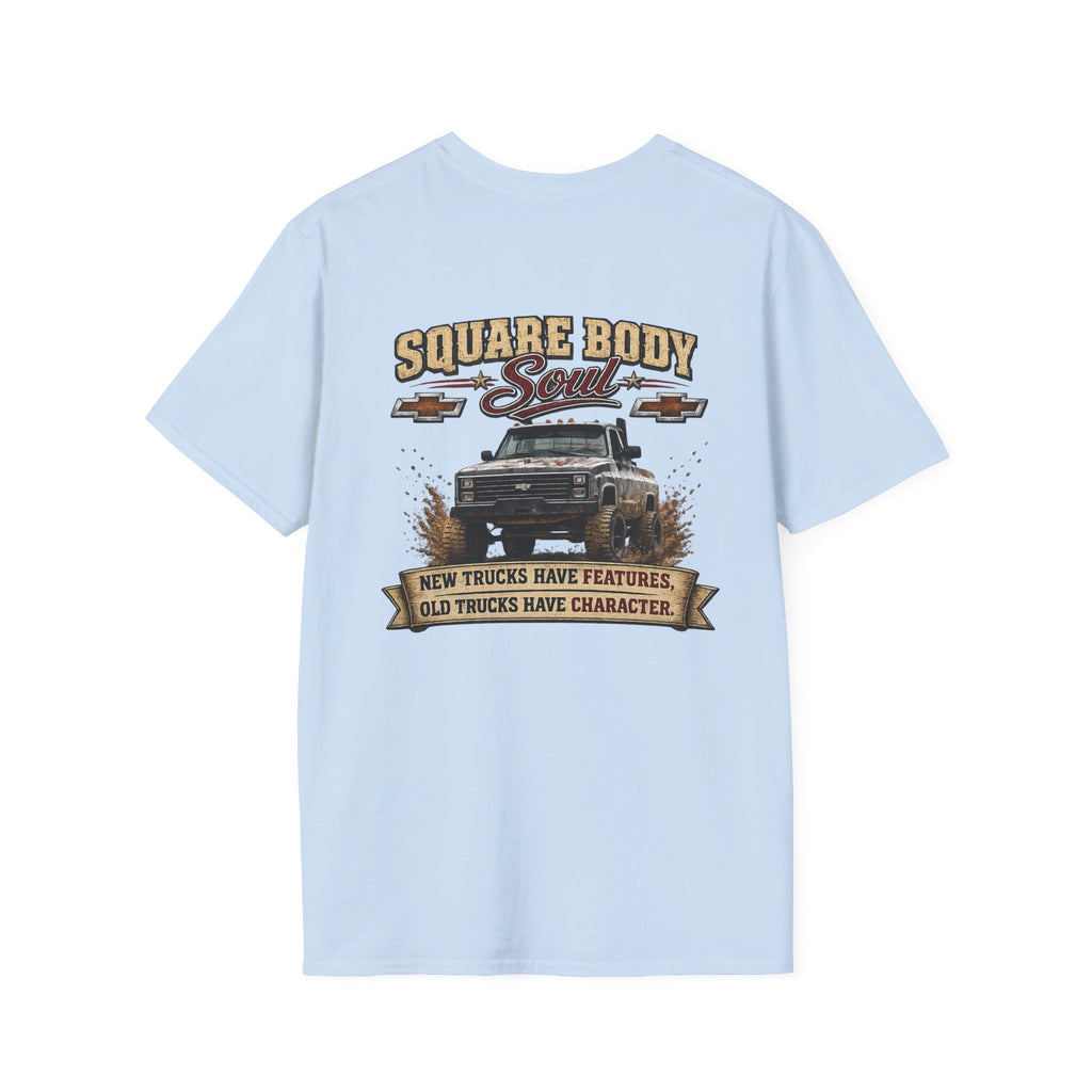 Square Body Soul - Chevrolet K30 Vintage Truck Pocket T‑Shirt
