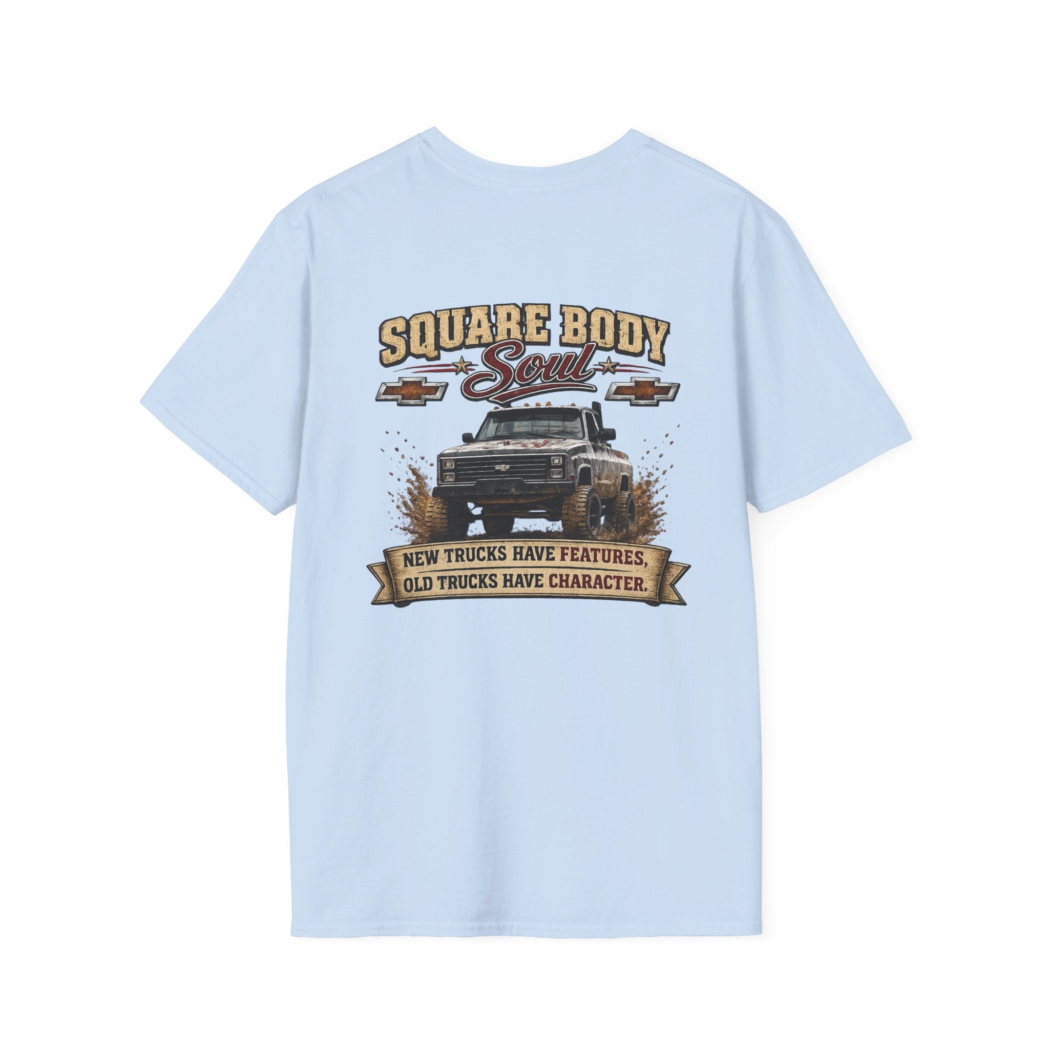Square Body Soul - Chevrolet K30 Vintage Truck Pocket T‑Shirt
