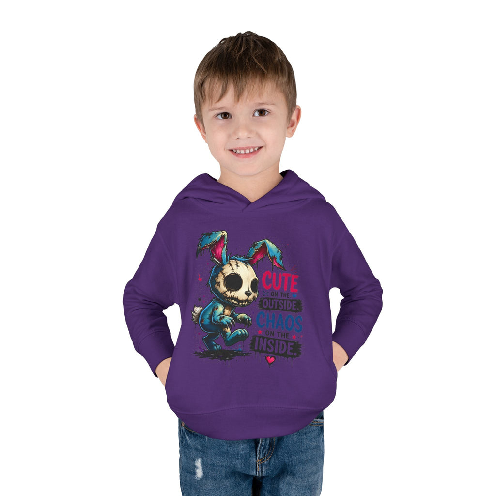 Cute on the outside Choas on the inside Toddler Pullover Fleece Hoodie