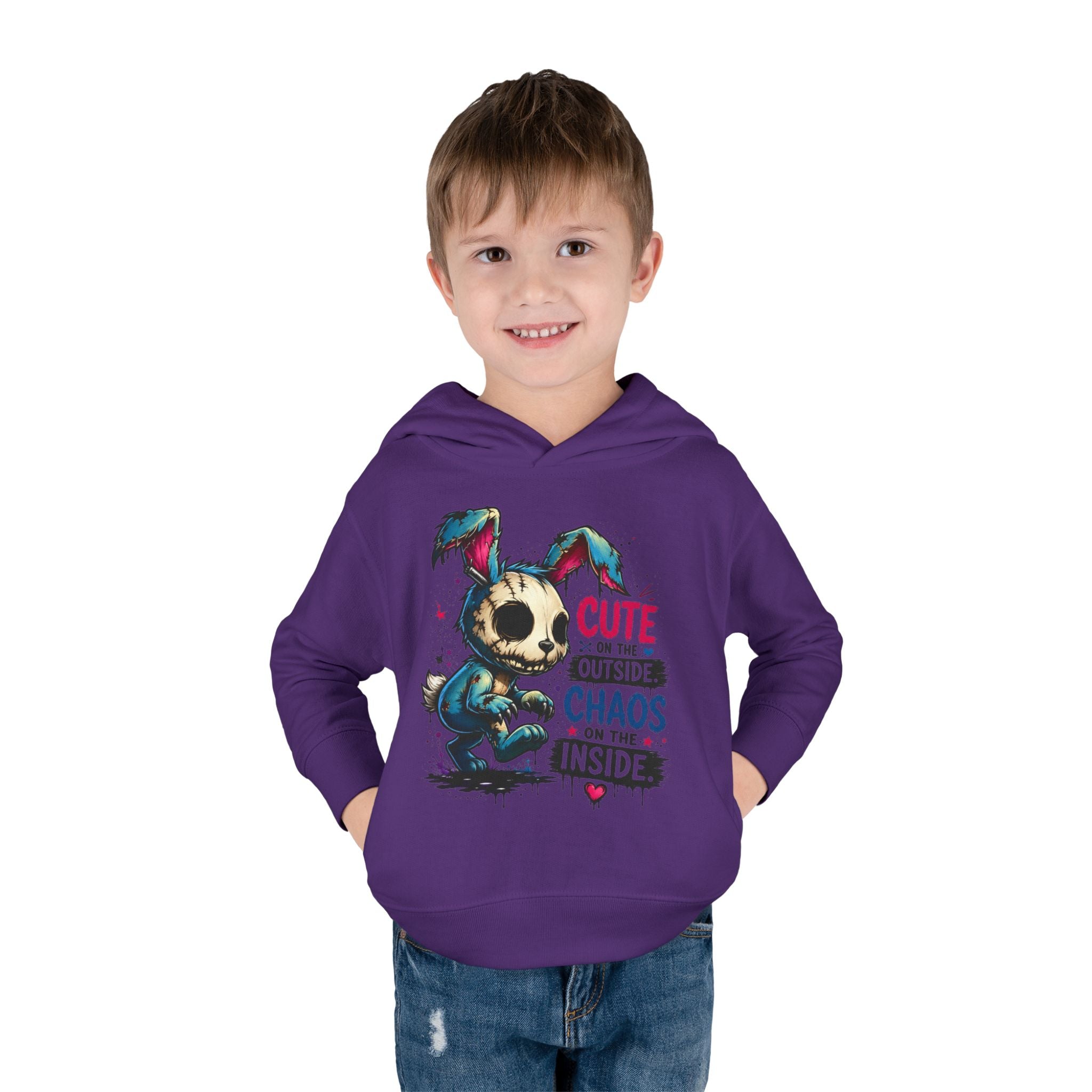 Cute on the outside Choas on the inside Toddler Pullover Fleece Hoodie
