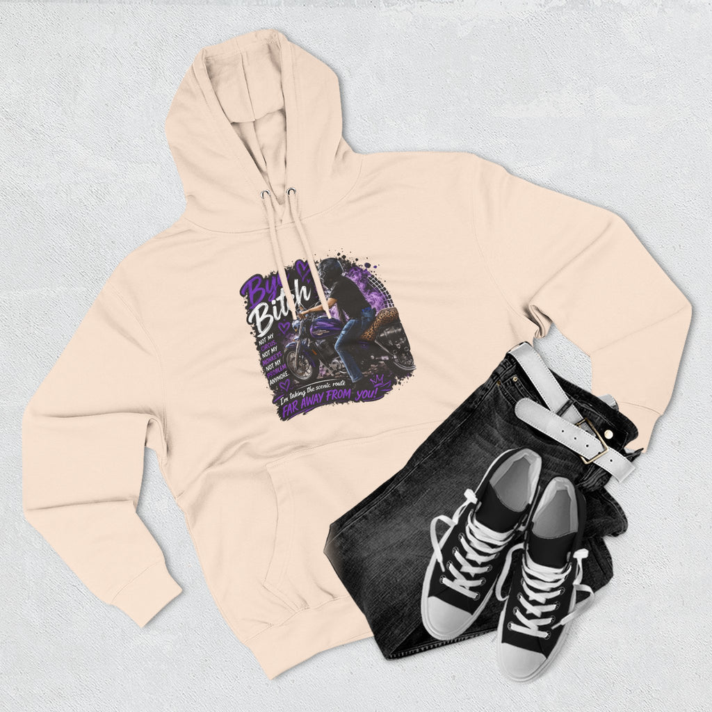 "Bitch" Retro Motorcycle Pullover — Biker Babe Graphic Hoodie