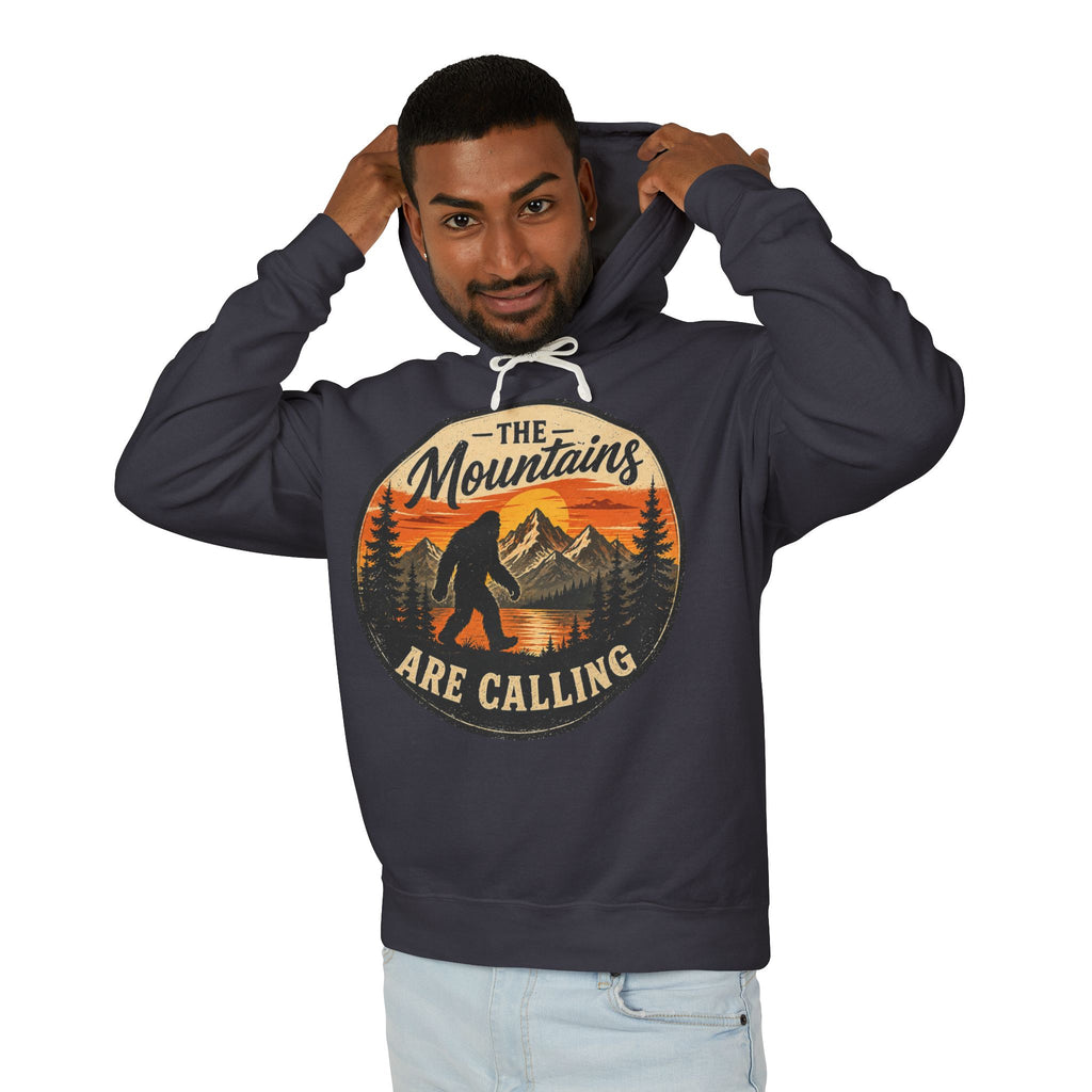 The Mountains Are Calling Hoodie — Outdoor Adventure Graphic Hooded Sweatshirt