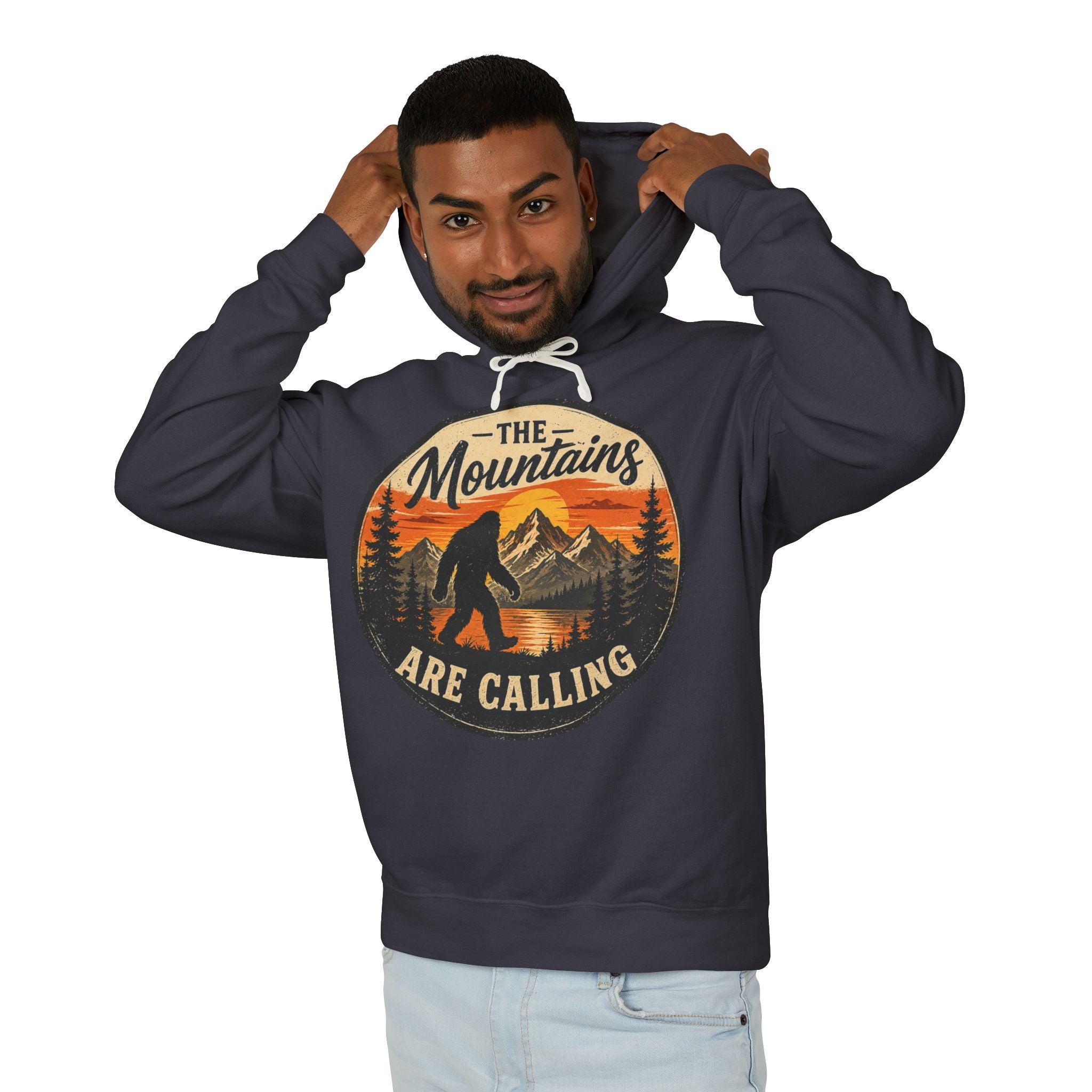 The Mountains Are Calling Hoodie — Outdoor Adventure Graphic Hooded Sweatshirt