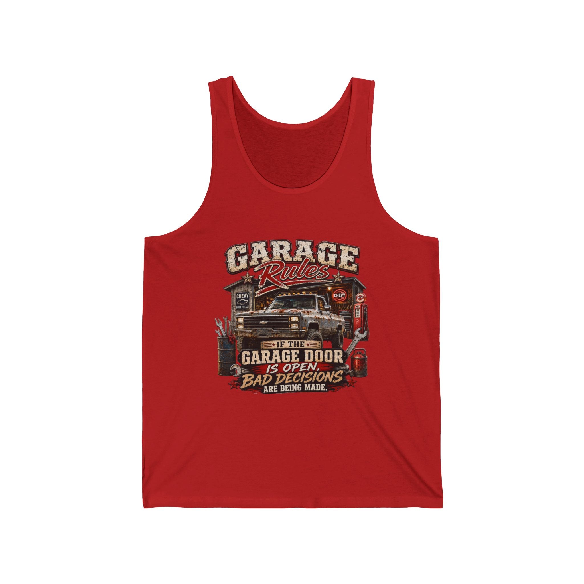 Garage Rules Chevy Truck Jersey Tank