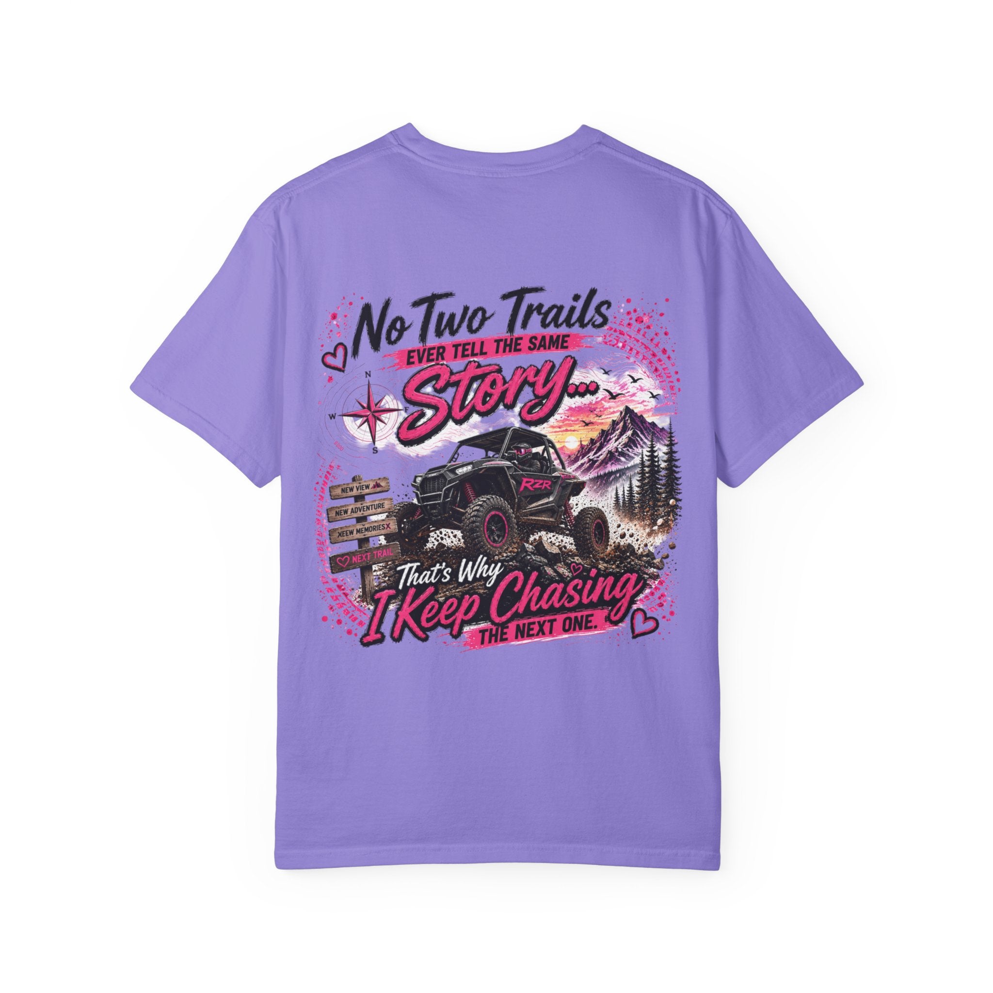 Off-Road Adventure T-Shirt — "No Two Trails Ever Tell the Same Story" Graphic Tee