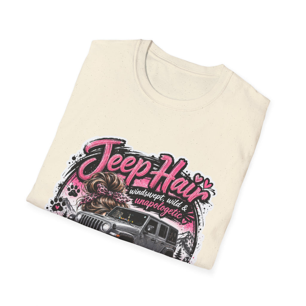 Jeep Hair Don't Care (Pink) Unisex Softstyle T-Shirt