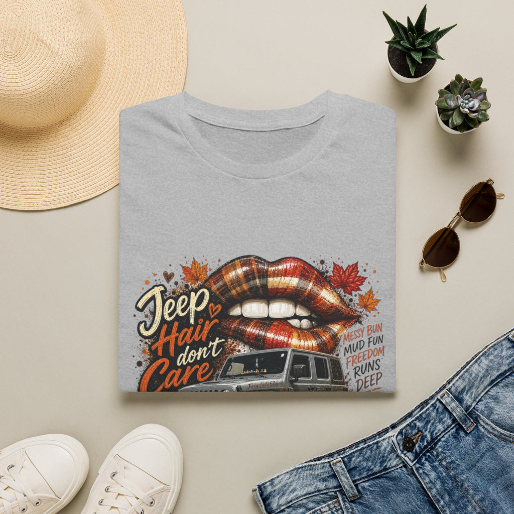 Jeep Hair Don't Care T‑Shirt — 'Just a Girl, Long Way Home' Adventure Graphic Tee