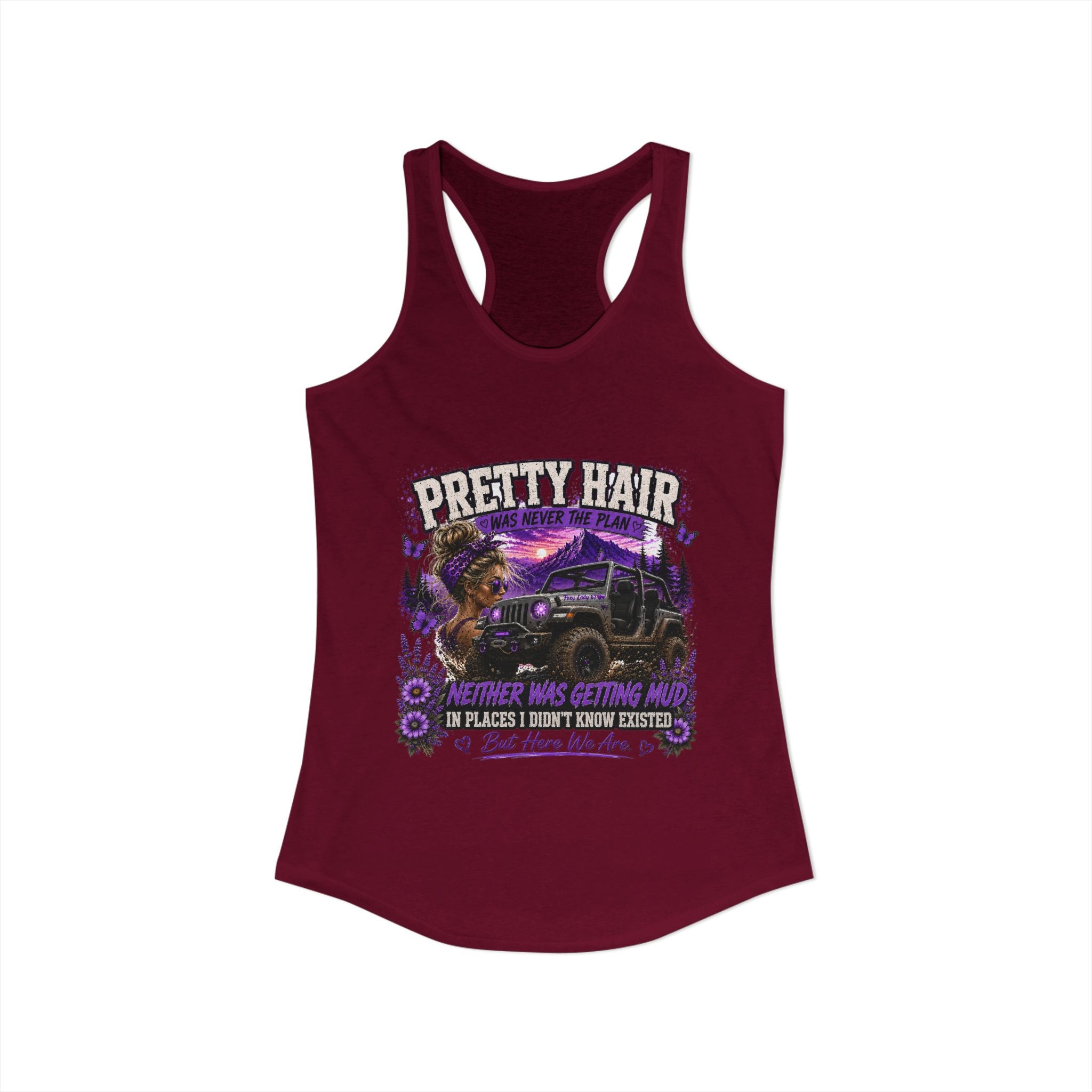 Pretty Hair Jeep Women's Ideal Racerback Tank