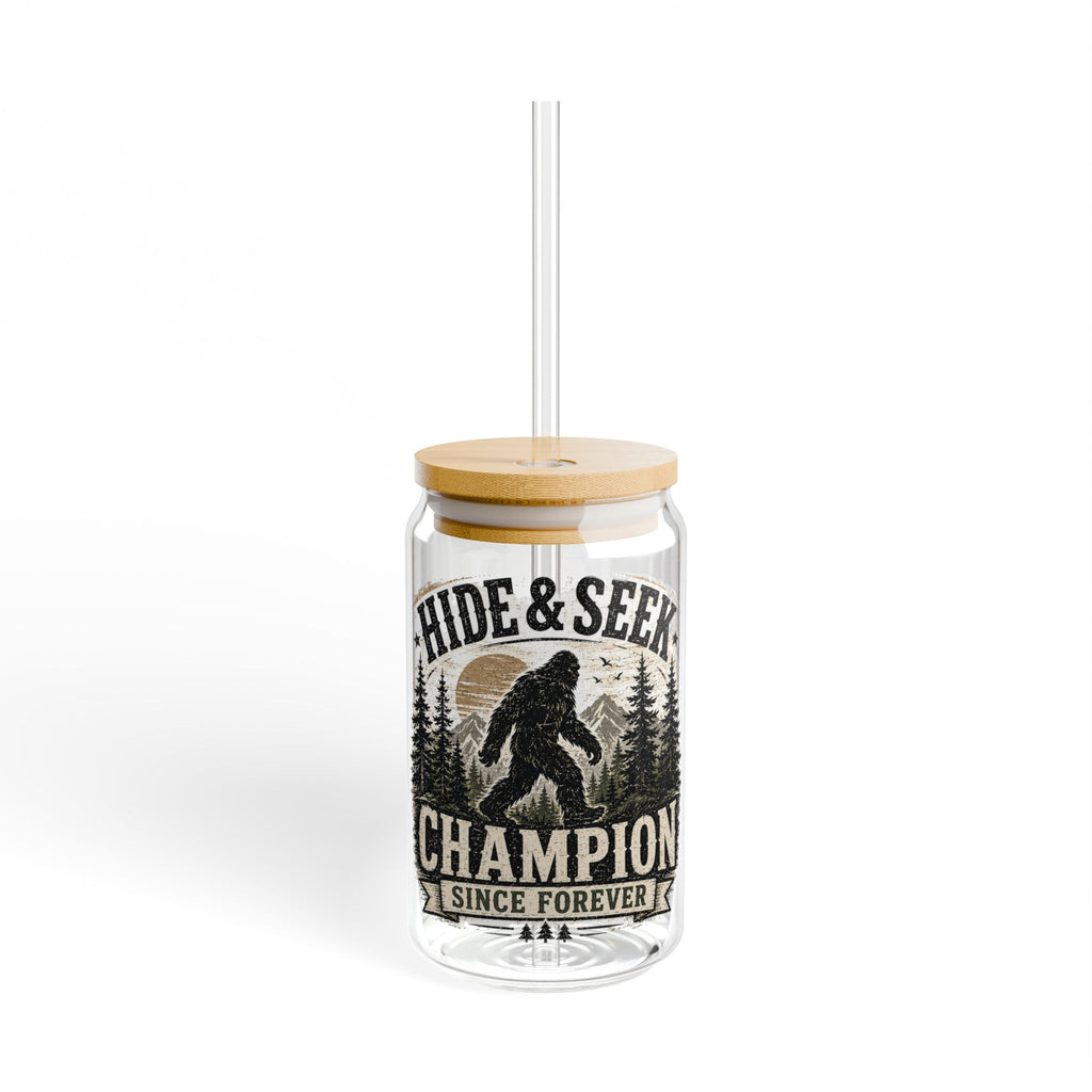 Hide & Seek Champion Since Forever Bigfoot Glass Straw Cup, 16oz