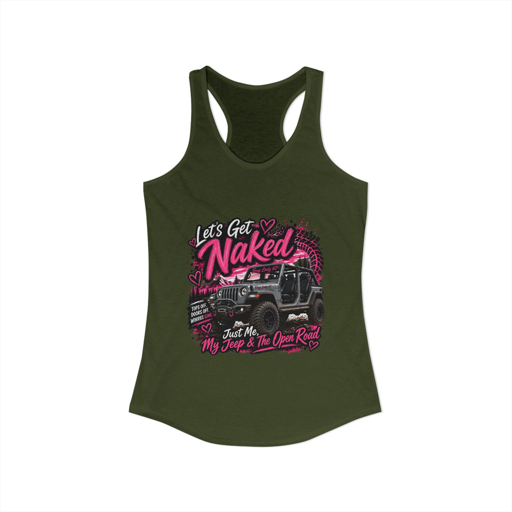 Let's Get Naked Jeep Women's Ideal Racerback Tank