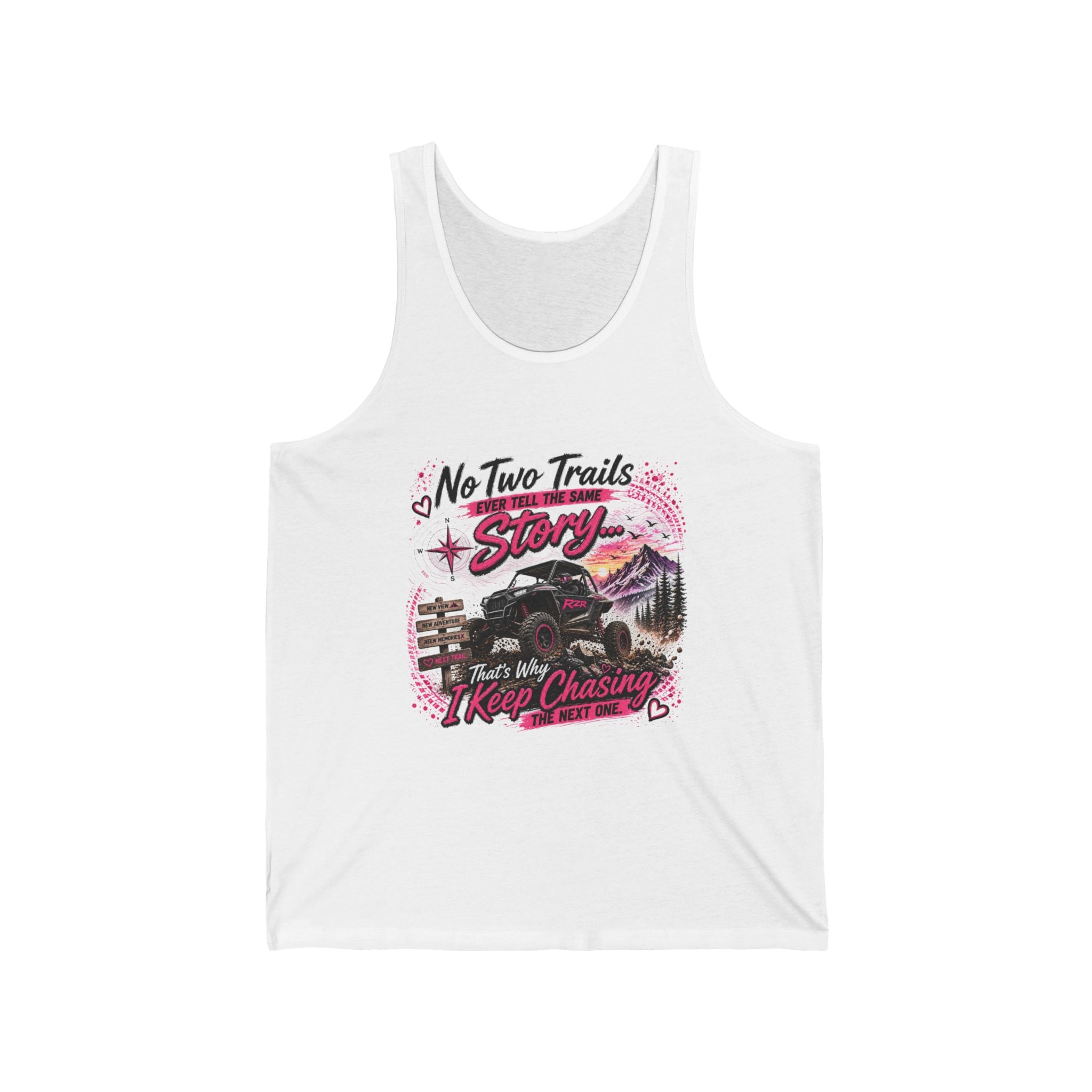 Horse Trail Riding Tank Top - "No Two Trails Story" Equestrian Tank for Riders & Horse Lovers