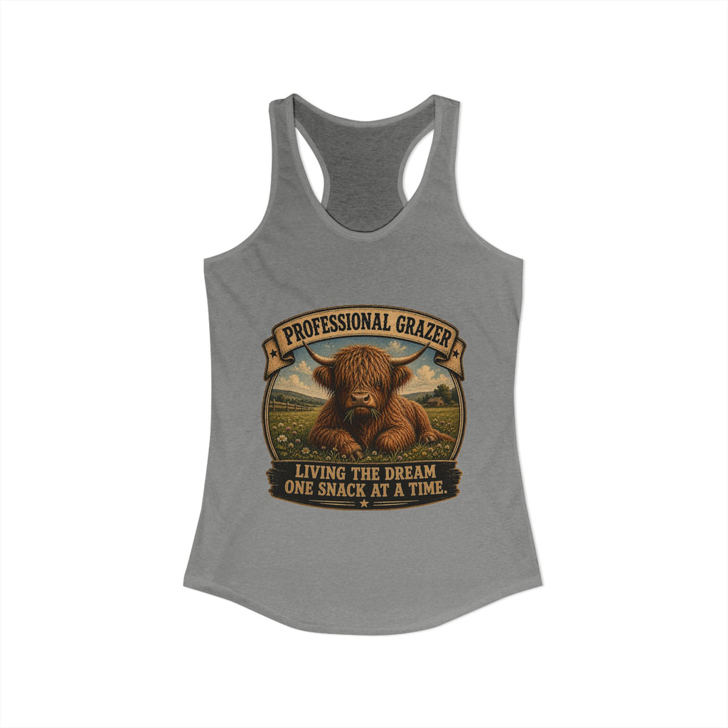 Professional Gazer Highland Cow Women's Ideal Racerback Tank