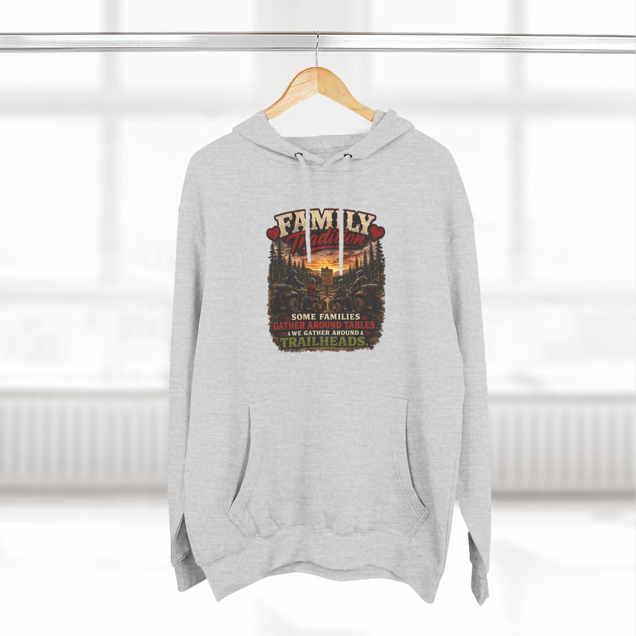 Family Campfire Hoodie — 'Family: Home, Campfire, Tradition' Vintage Outdoor Pullover